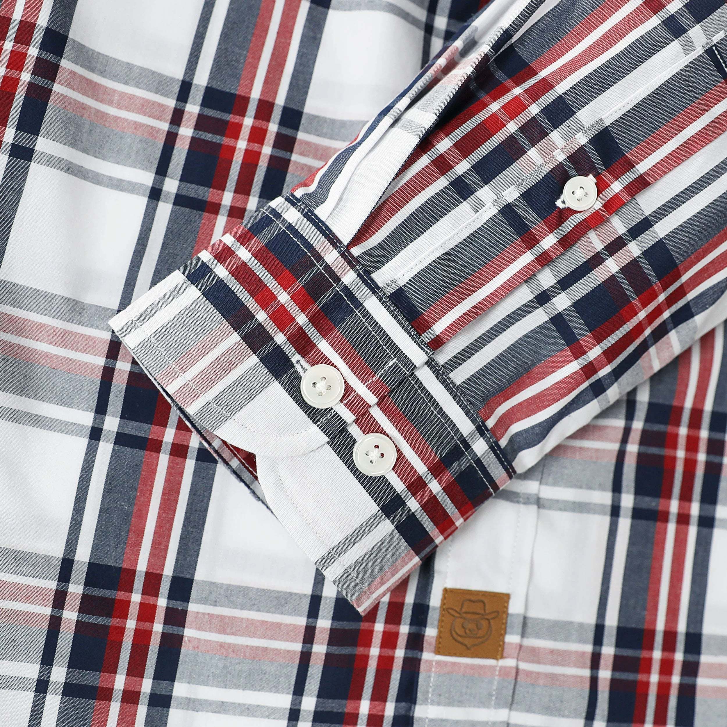Dubinik? 3.2oz Mens Long Sleeve Casual Button Down Vintage Plaid Shirts#52025