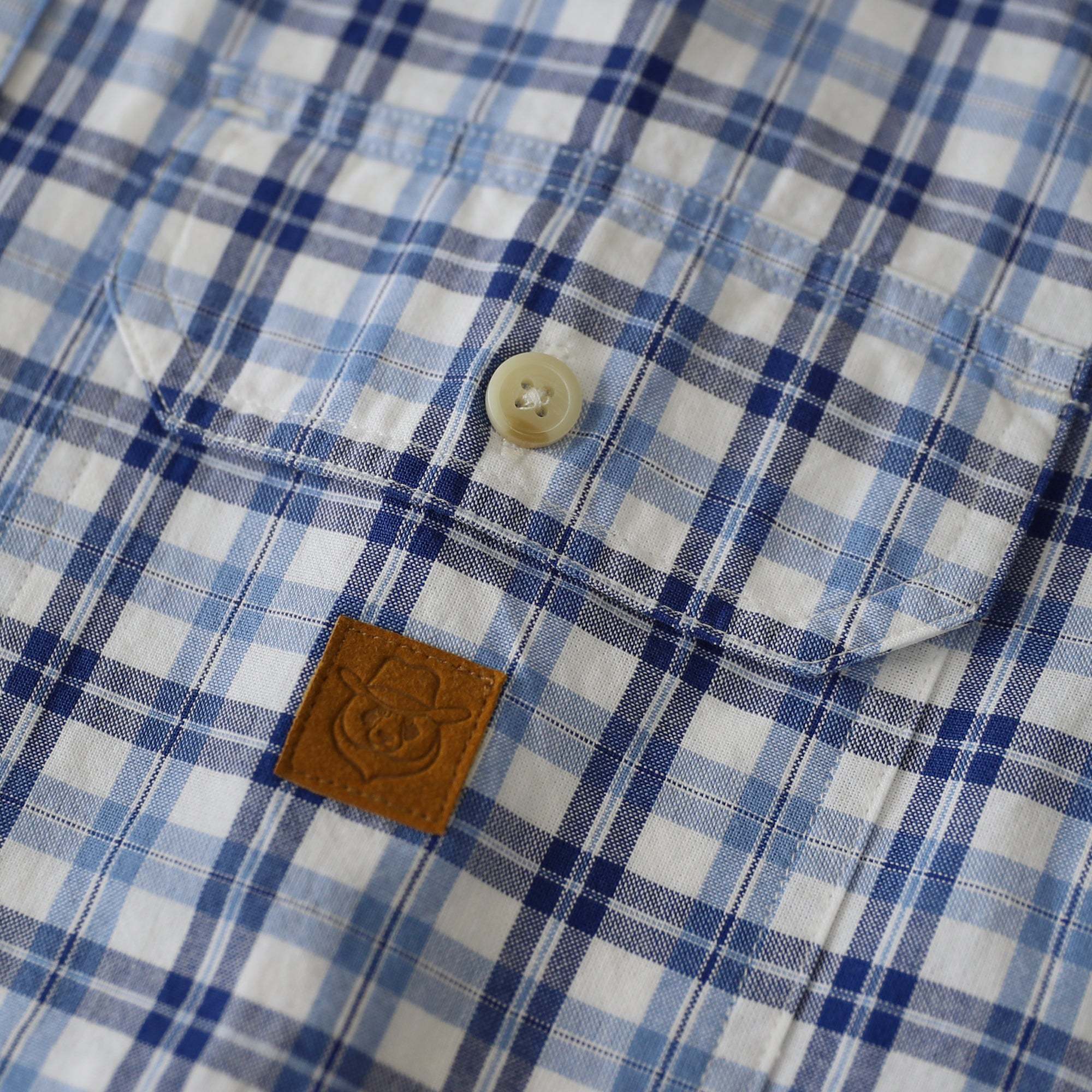 Dubinik? Men’s Short Sleeve Button-Down Shirt, Double Pockets, Casual Workwear Plaid#101711