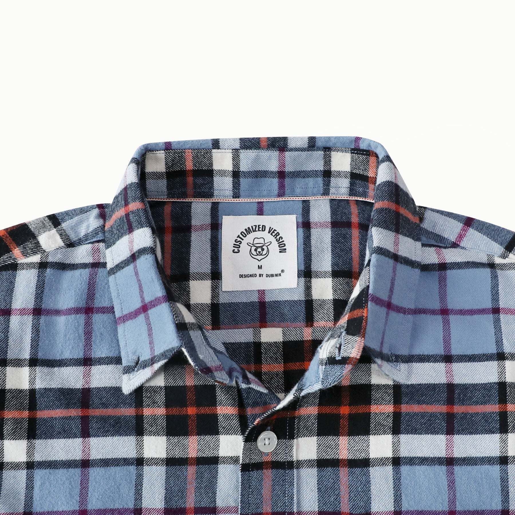 Dubinik? 6oz Flannel Shirt for Men 100% Cotton Mens Flannel Shirts Long Sleeve Plaid Soft Casual Button Down Shirt Men#66016