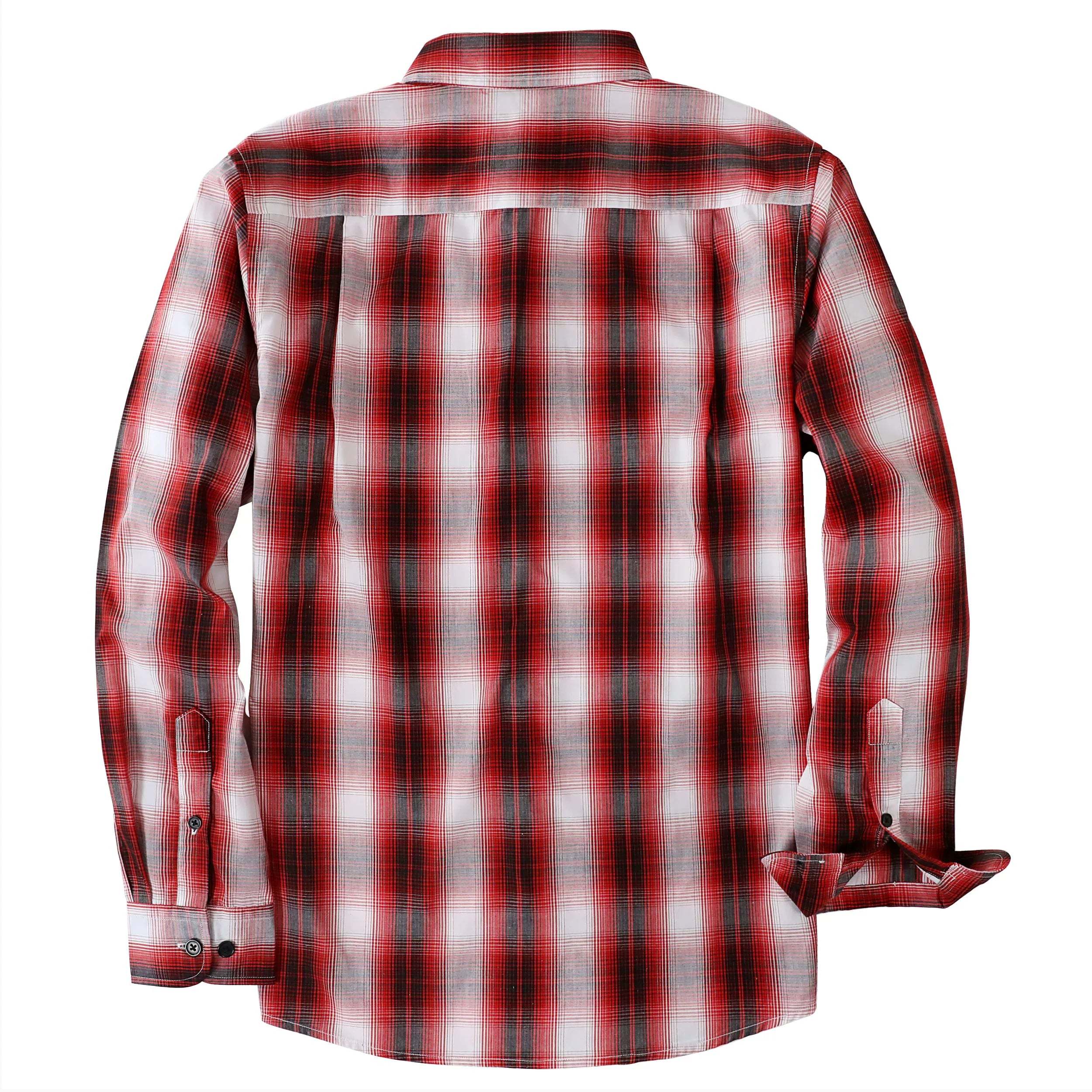Dubinik? 3.2oz Mens Long Sleeve Casual Button Down Vintage Plaid Shirts#52028