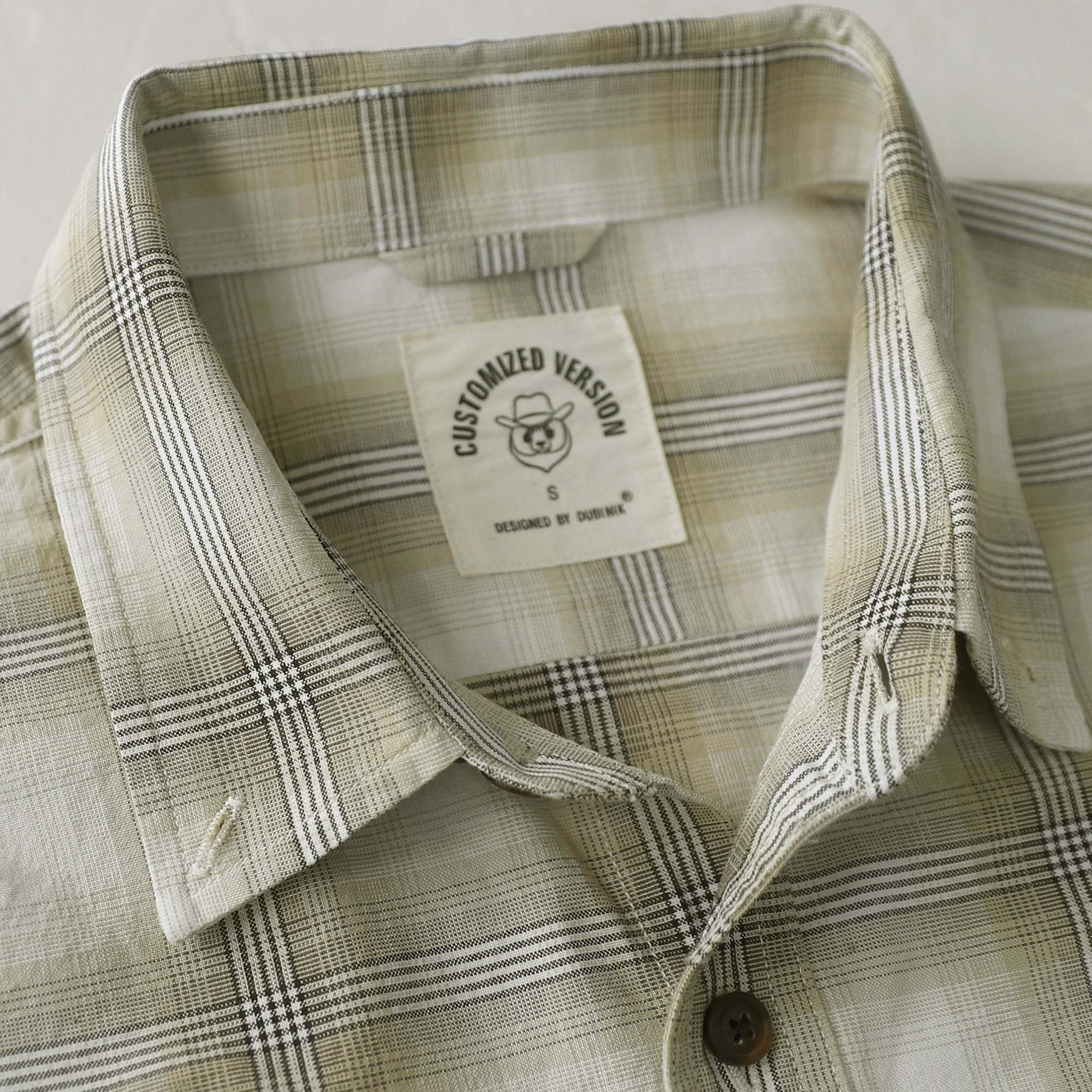 Dubinik? 4.6oz Mens Lightweight Pure Cotton Long Sleeve Button Down Plaid Shirt#10185