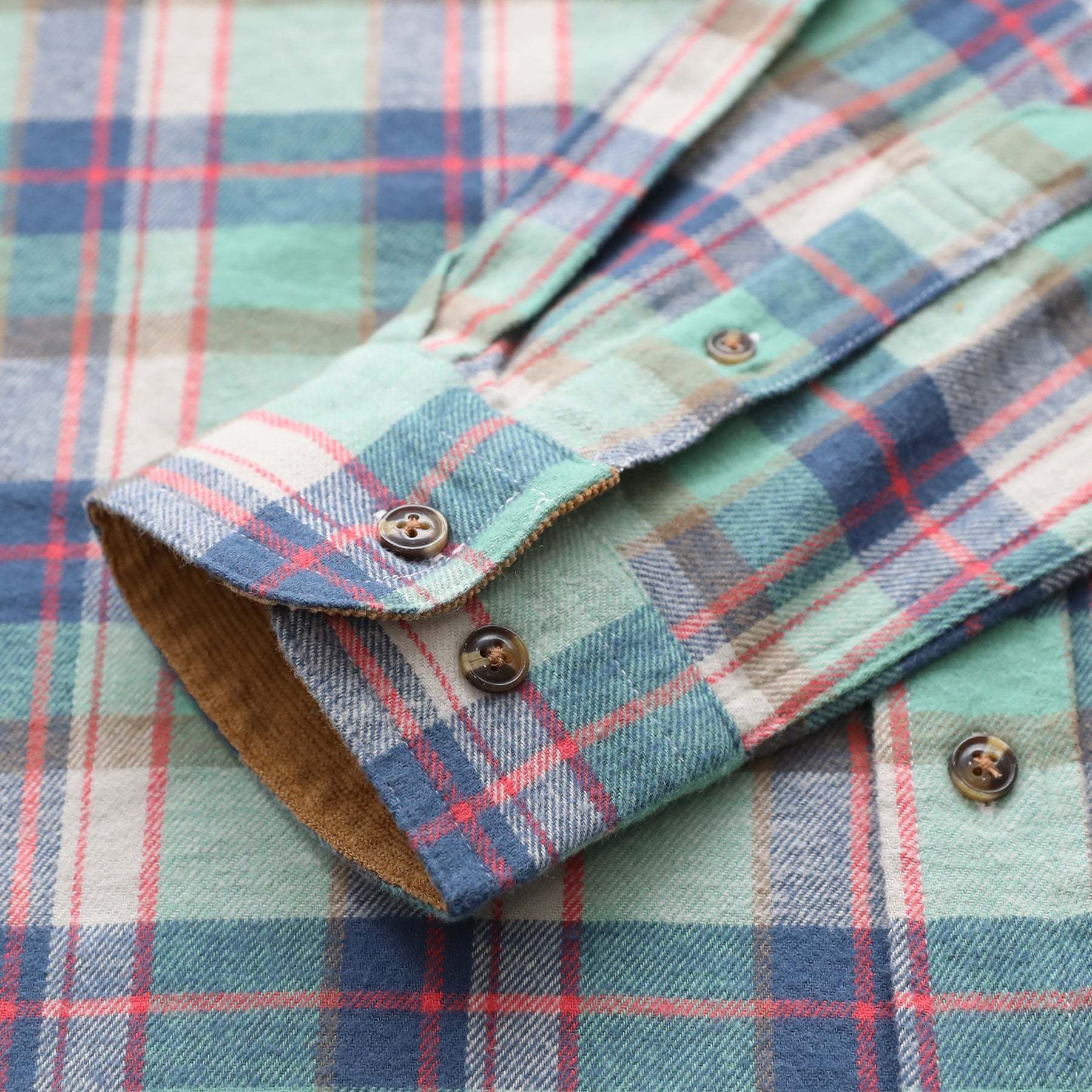 6oz Mens Midweight Green Flannel Shirts Long Sleeve Casual Button Down Brushed 100% Cotton Shirt#1514