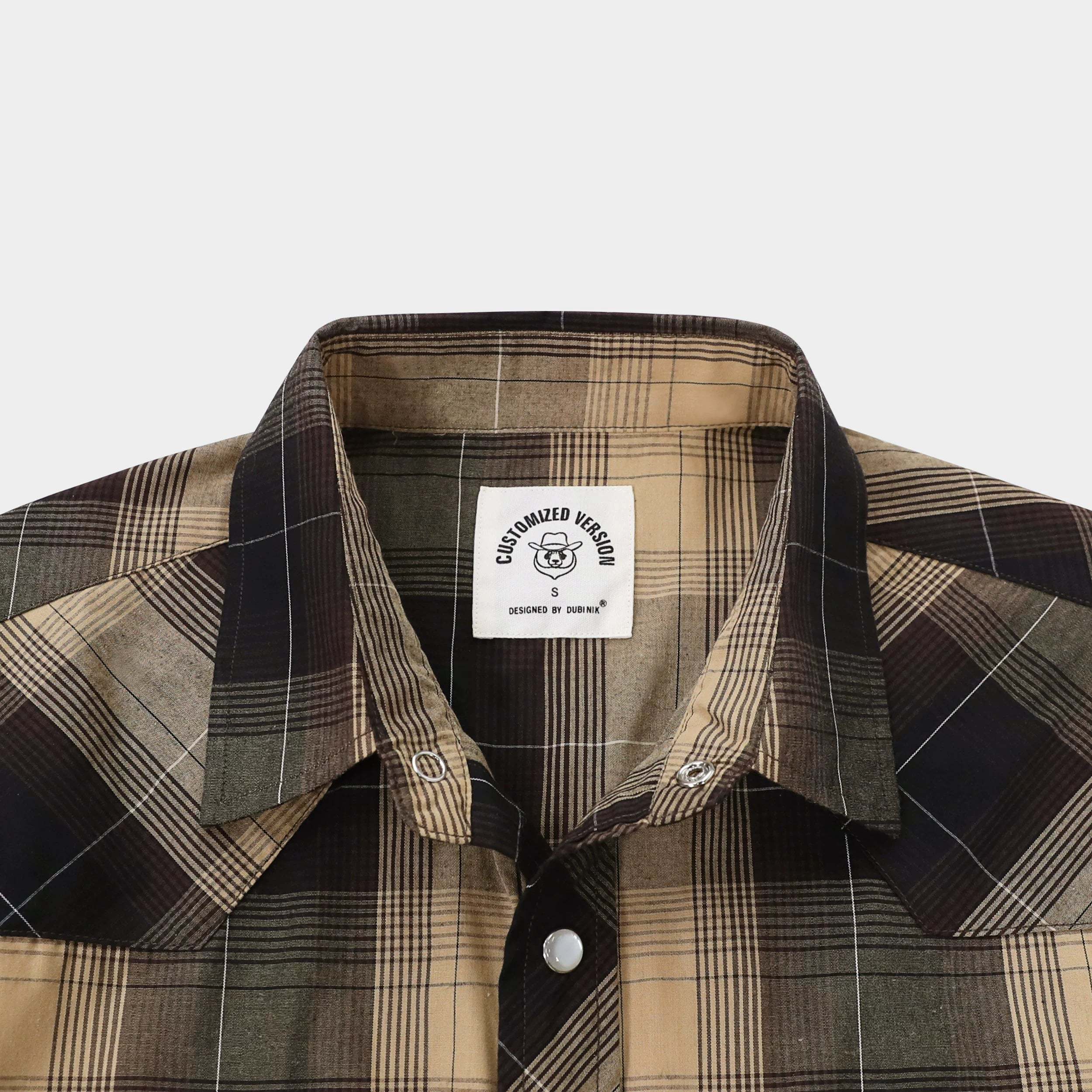 Dubinik? Western Shirts for Men Short Sleeve Plaid Pearl Snap Shirts for Men Button Up Shirt Cowboy Casual Work Shirt#41027