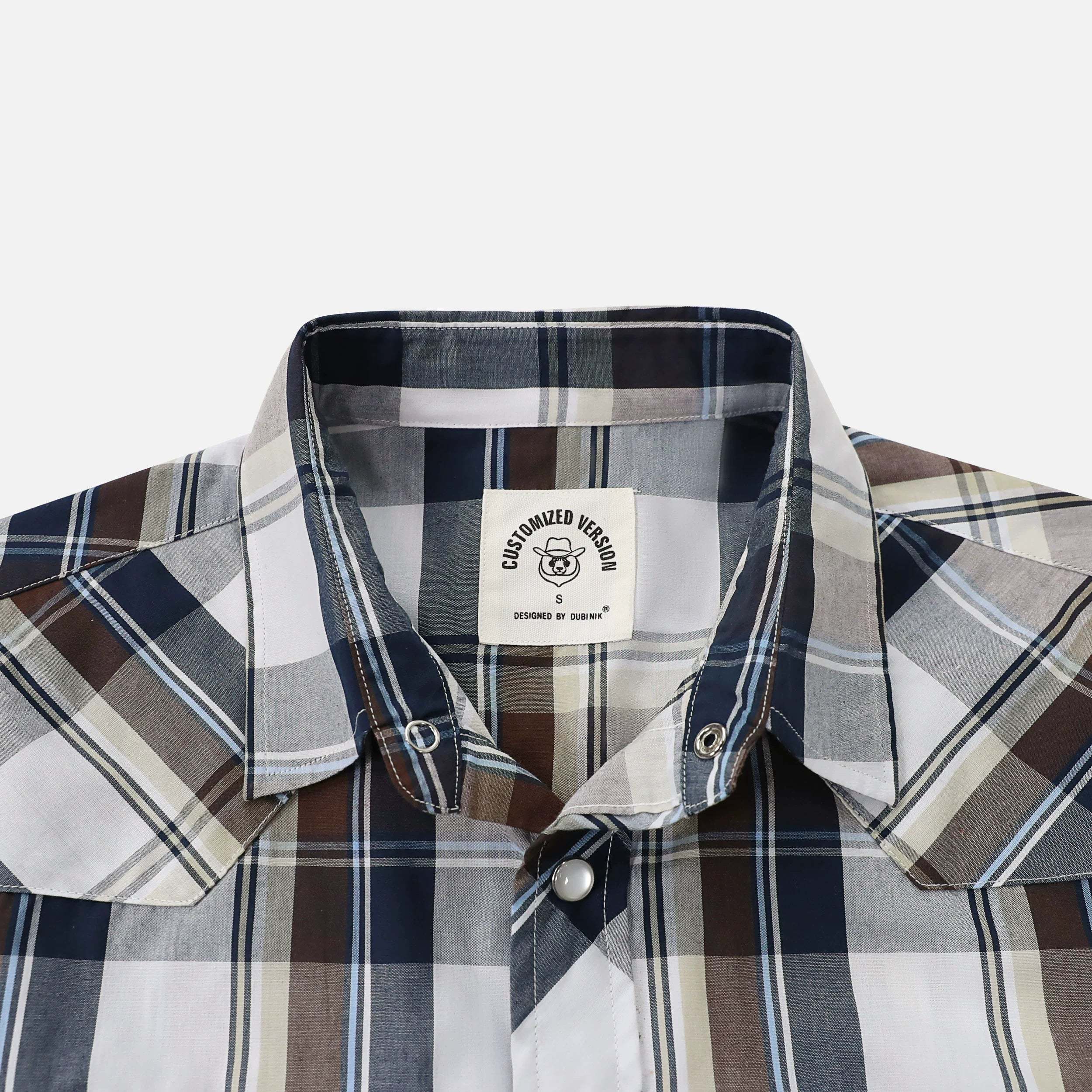 Dubinik? Western Shirts for Men Short Sleeve Plaid Pearl Snap Shirts for Men Button Up Shirt Cowboy Casual Work Shirt#41006