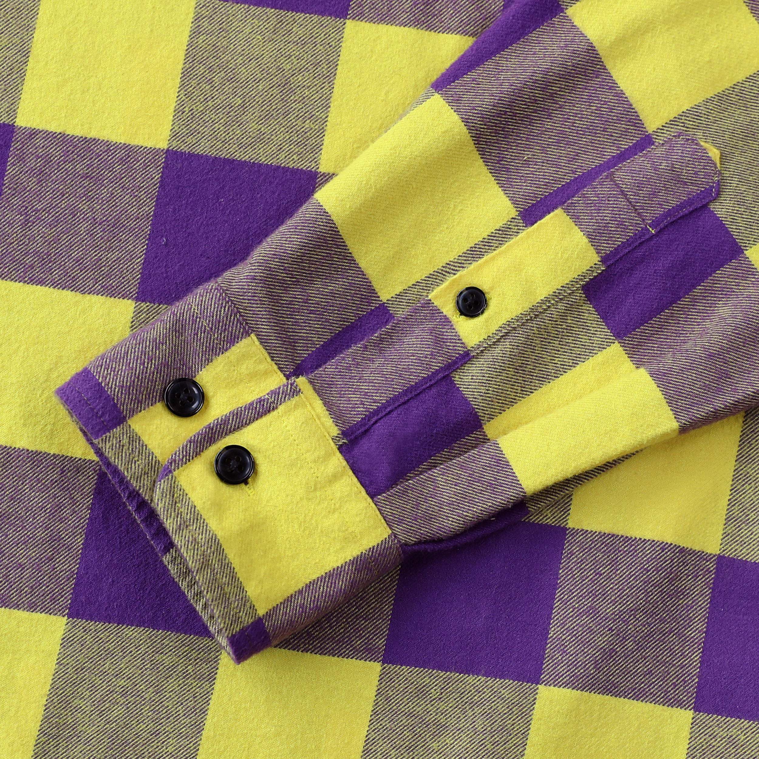 Dubinik? 6oz Flannel Shirt for Men 100% Cotton Mens Flannel Shirts Long Sleeve Plaid Soft Casual Button Down Shirt Men#66210
