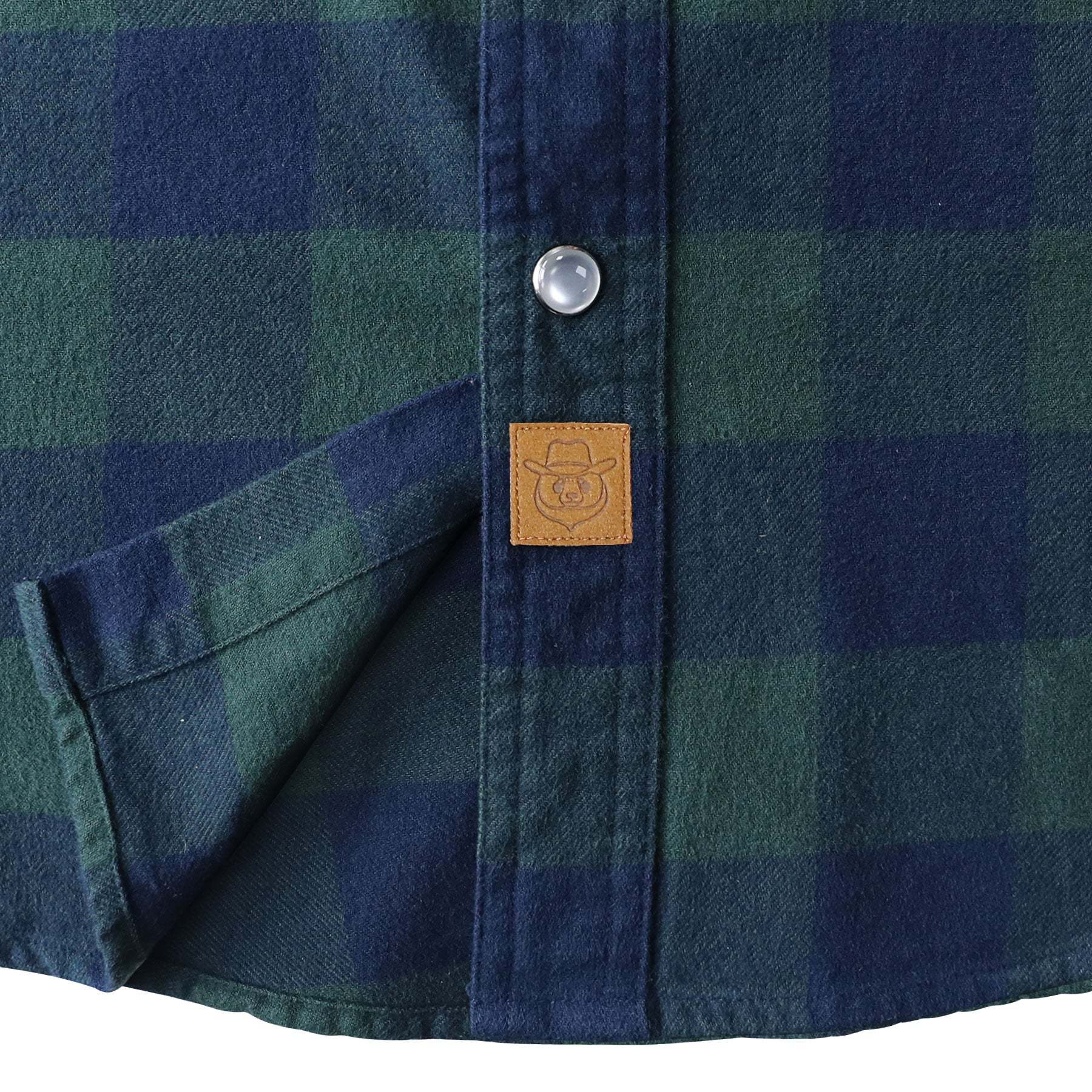 Dubinik? 6oz Men's Long Sleeve Pearl Snap Midweight Flannel Casual Western Cowboy Plaid Shirts 100% Cotton#36014