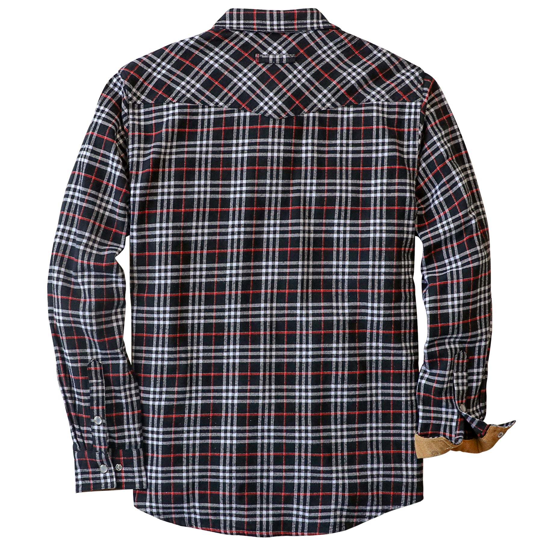 Dubinik? 6oz Men's Long Sleeve Pearl Snap Midweight Flannel Casual Western Cowboy Plaid Shirts 100% Cotton#36004