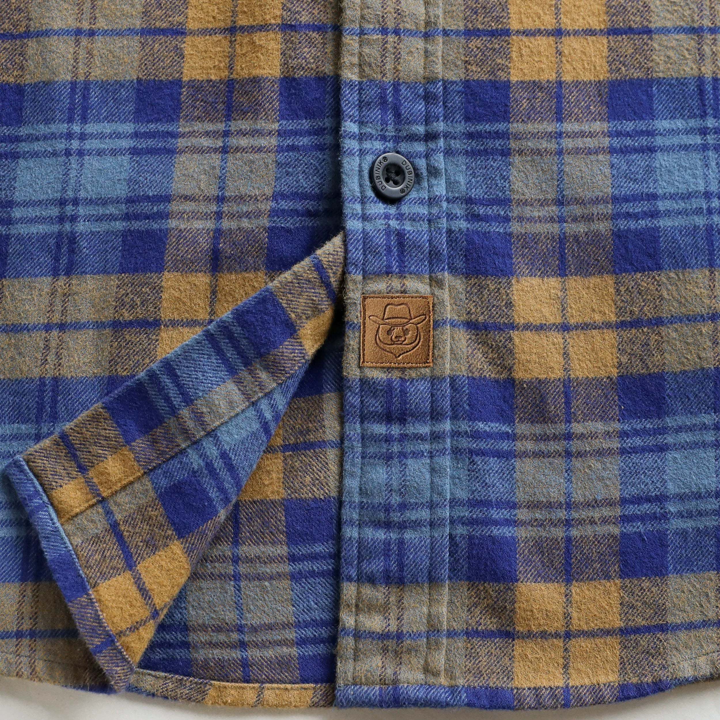 Dubinik? 6oz Mens Long Sleeve Midweight Flannel Shirt Warm Casual Soft Cotton Button Down Plaid Shirt #3408