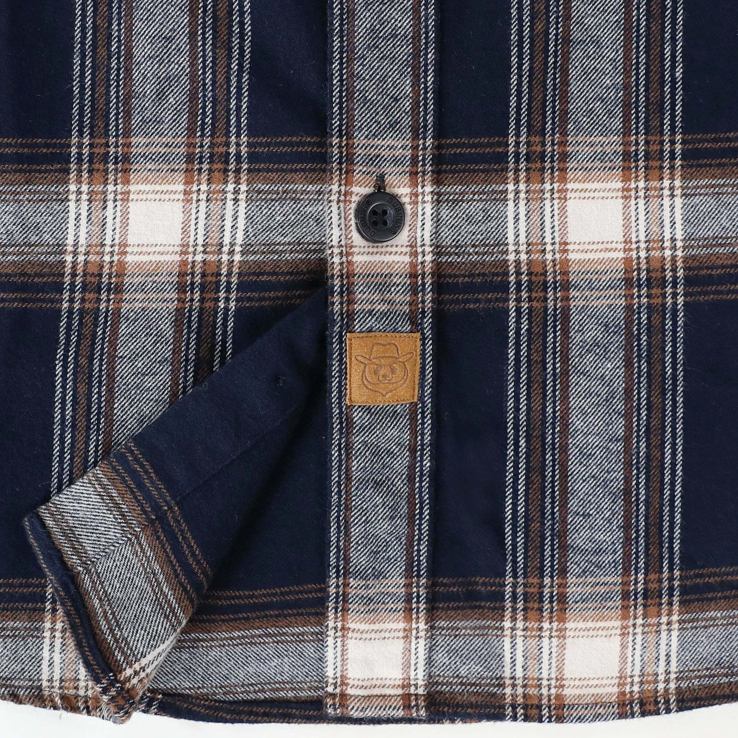 Dubinik? 6oz Mens Long Sleeve Midweight Flannel Shirt Warm Casual Soft Cotton Button Down Plaid Shirt #3422