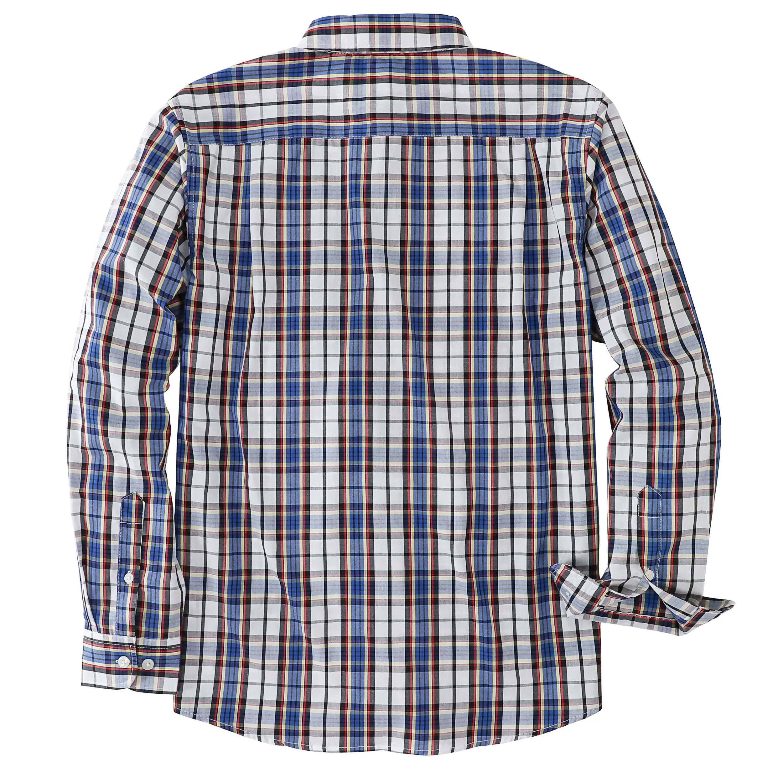 Dubinik? 3.2oz Mens Long Sleeve Casual Button Down Vintage Plaid Shirts#52009