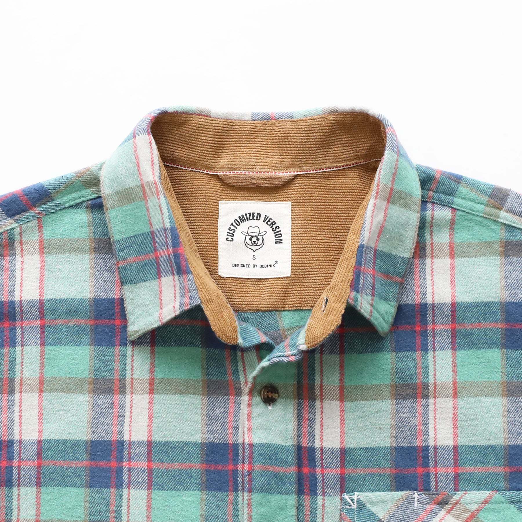 6oz Mens Midweight Green Flannel Shirts Long Sleeve Casual Button Down Brushed 100% Cotton Shirt#1514