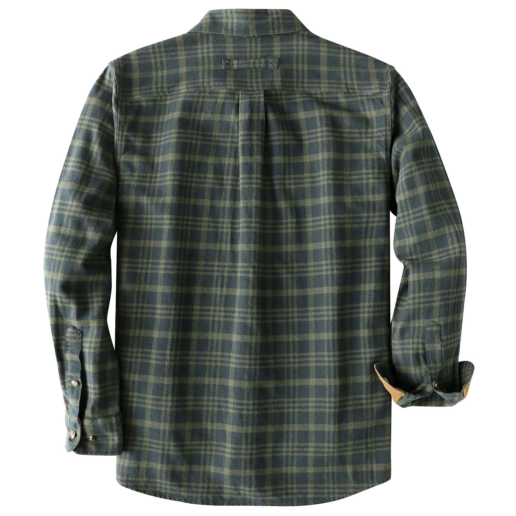 Tall size in stock now! Dubinik? 6oz Mens Green Flannel Shirt Long Sleeve Button Down Plaid All Cotton Soft Brushed Flannel Shirt For Men Utility Casual Shirt #0030022