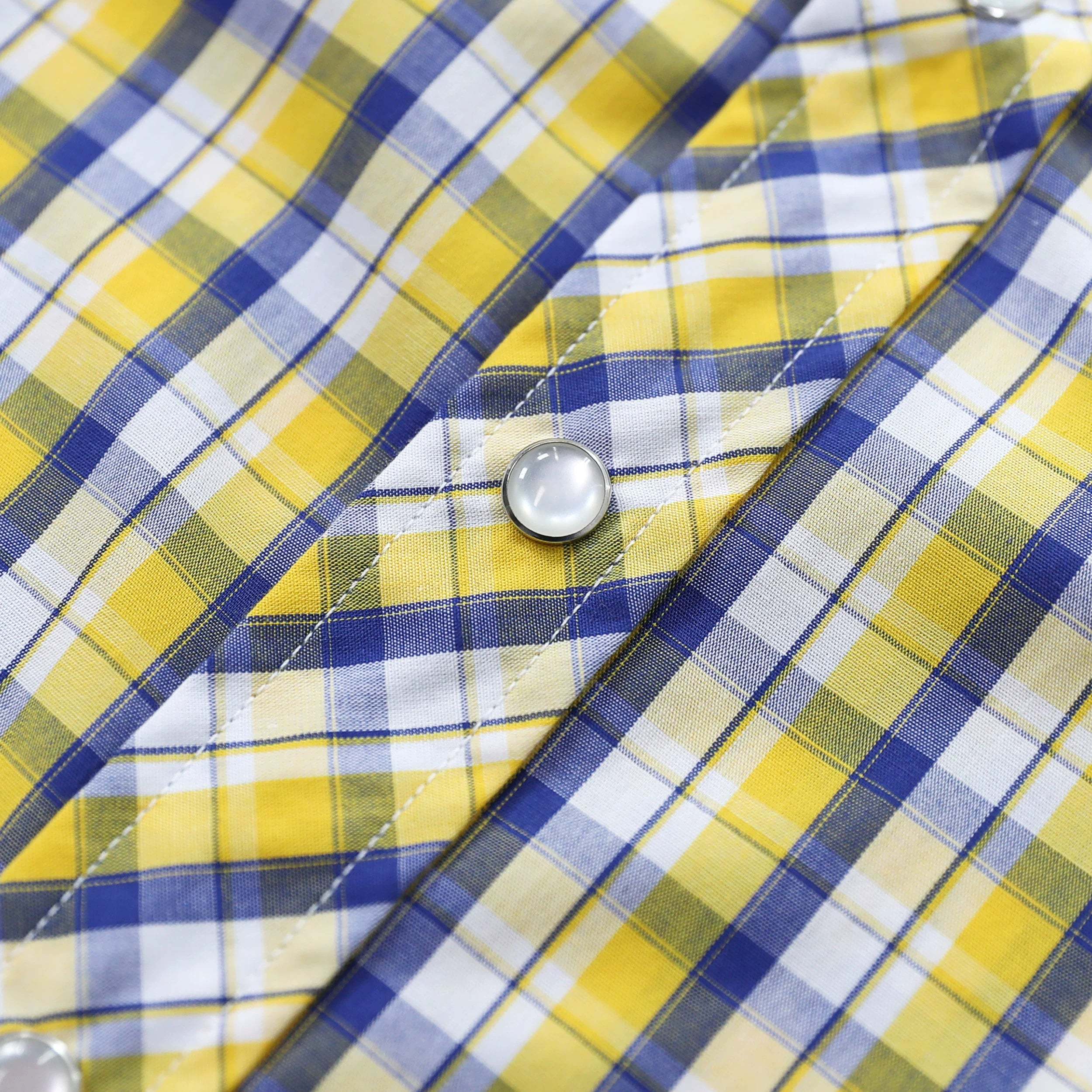 Dubinik? Western Shirts for Men Short Sleeve Plaid Pearl Snap Shirts for Men Button Up Shirt Cowboy Casual Work Shirt#41012