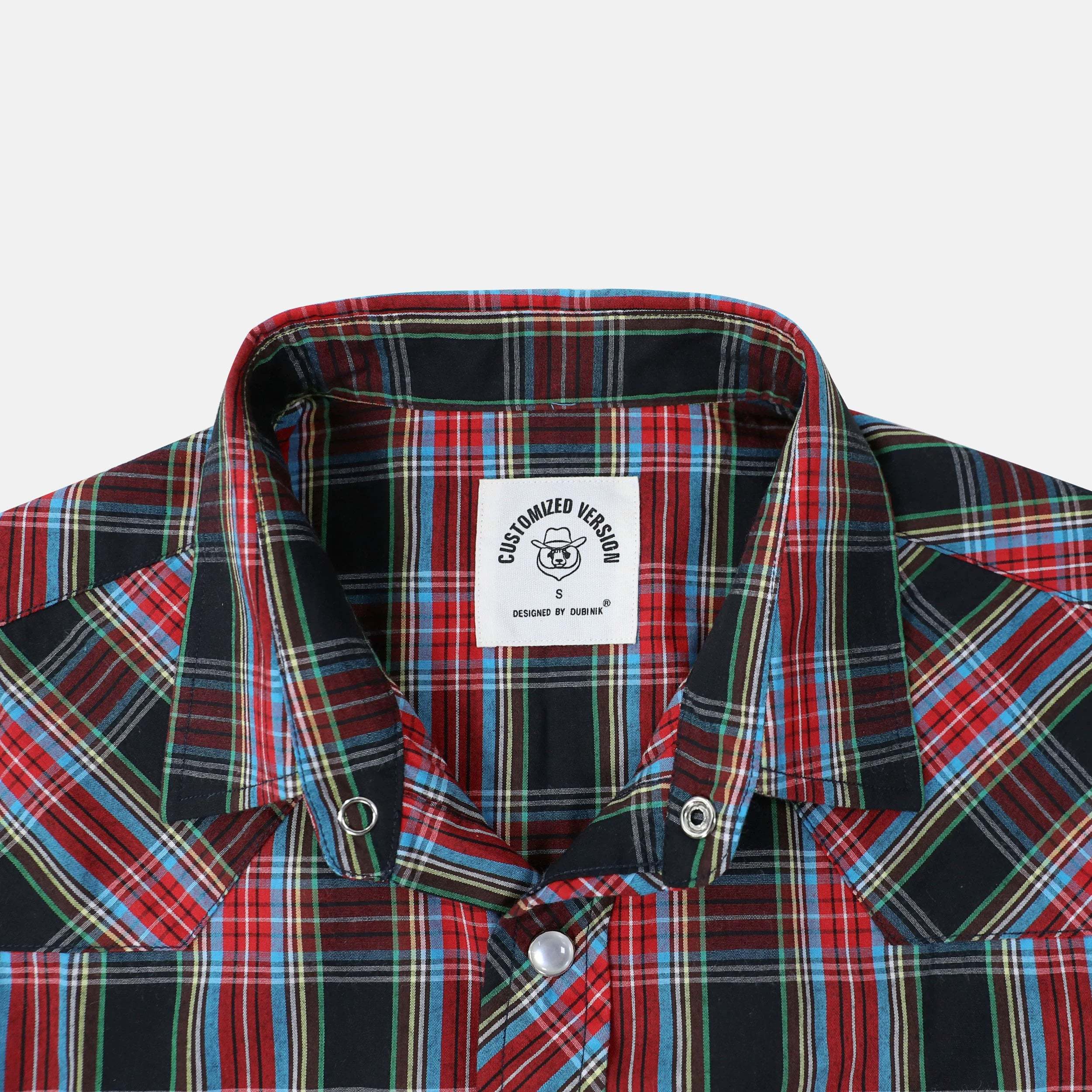 Dubinik? Western Shirts for Men Short Sleeve Plaid Pearl Snap Shirts for Men Button Up Shirt Cowboy Casual Work Shirt#41011