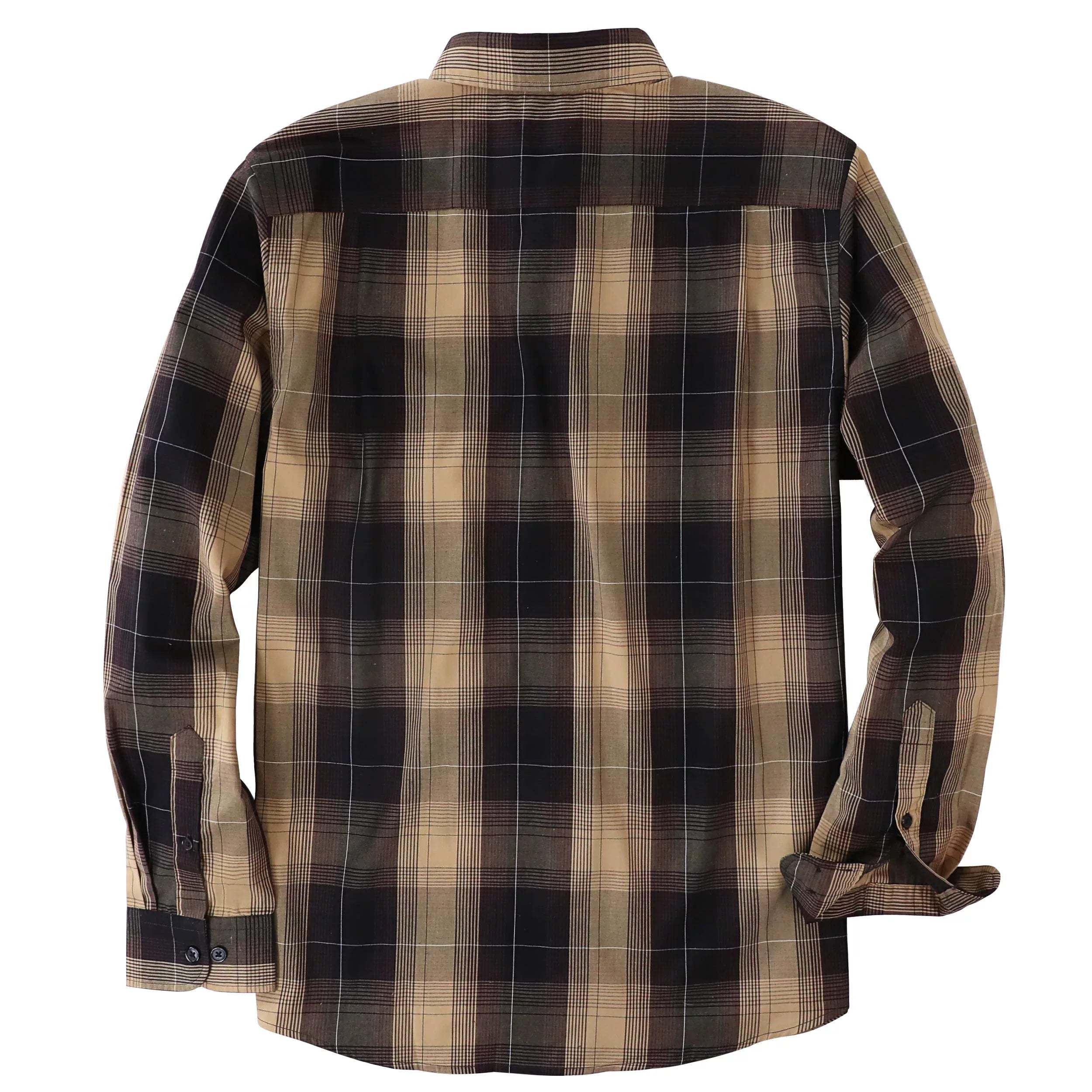 Dubinik? 3.2oz Mens Long Sleeve Casual Button Down Vintage Plaid Shirts#52027