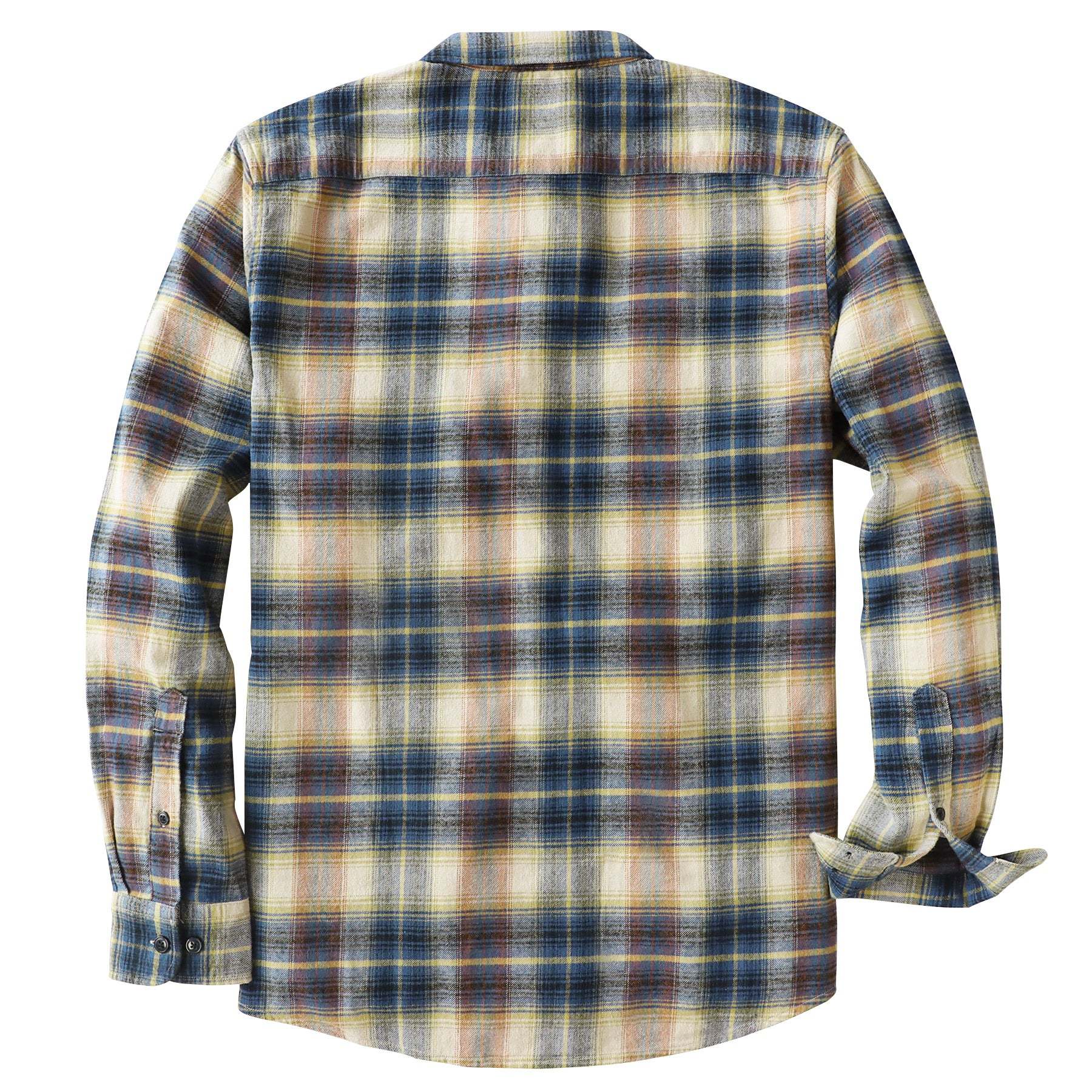 Dubinik? 6oz Flannel Shirt for Men 100% Cotton Mens Flannel Shirts Long Sleeve Plaid Soft Casual Button Down Shirt Men#66043