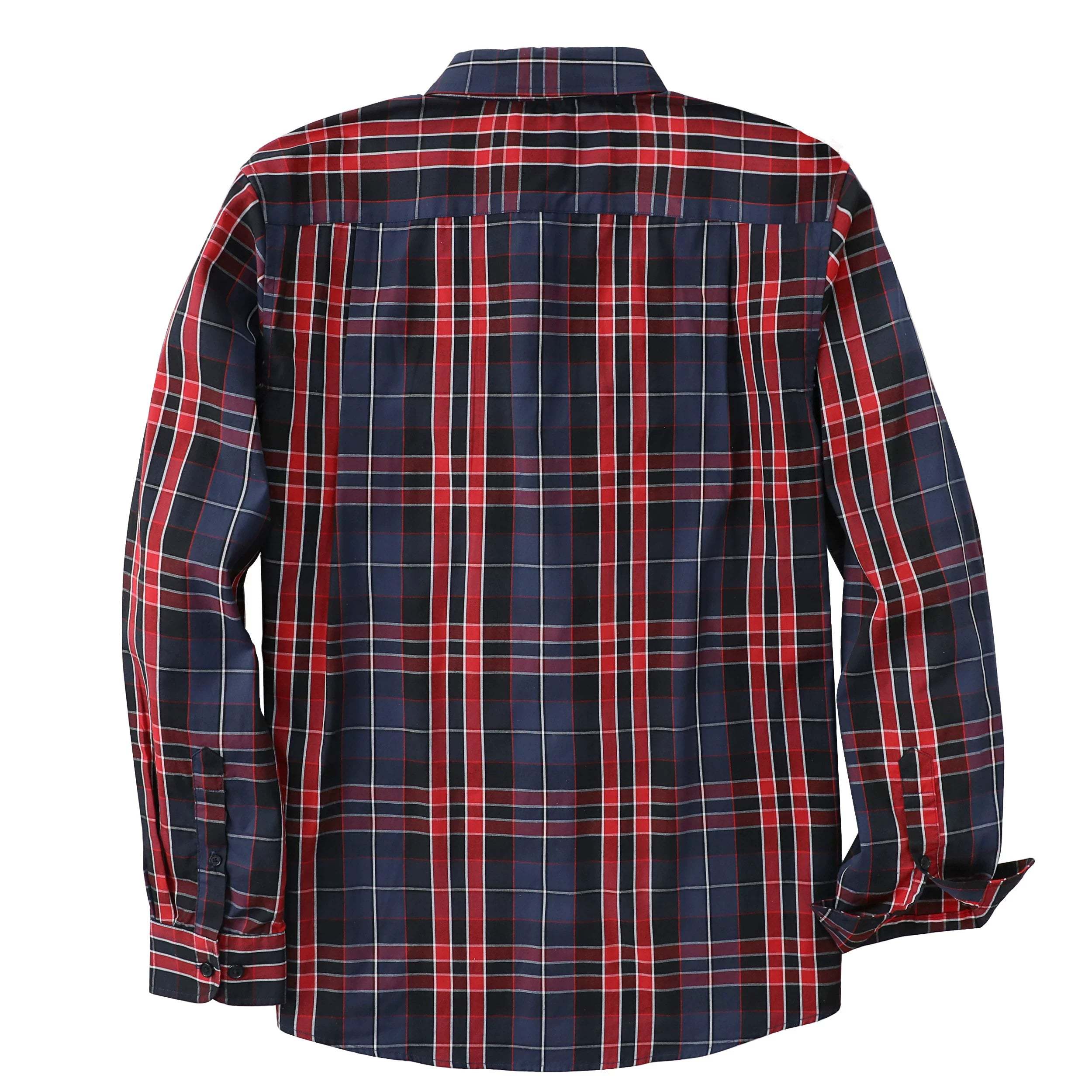 Dubinik? 3.2oz Mens Long Sleeve Casual Button Down Vintage Plaid Shirts#52026