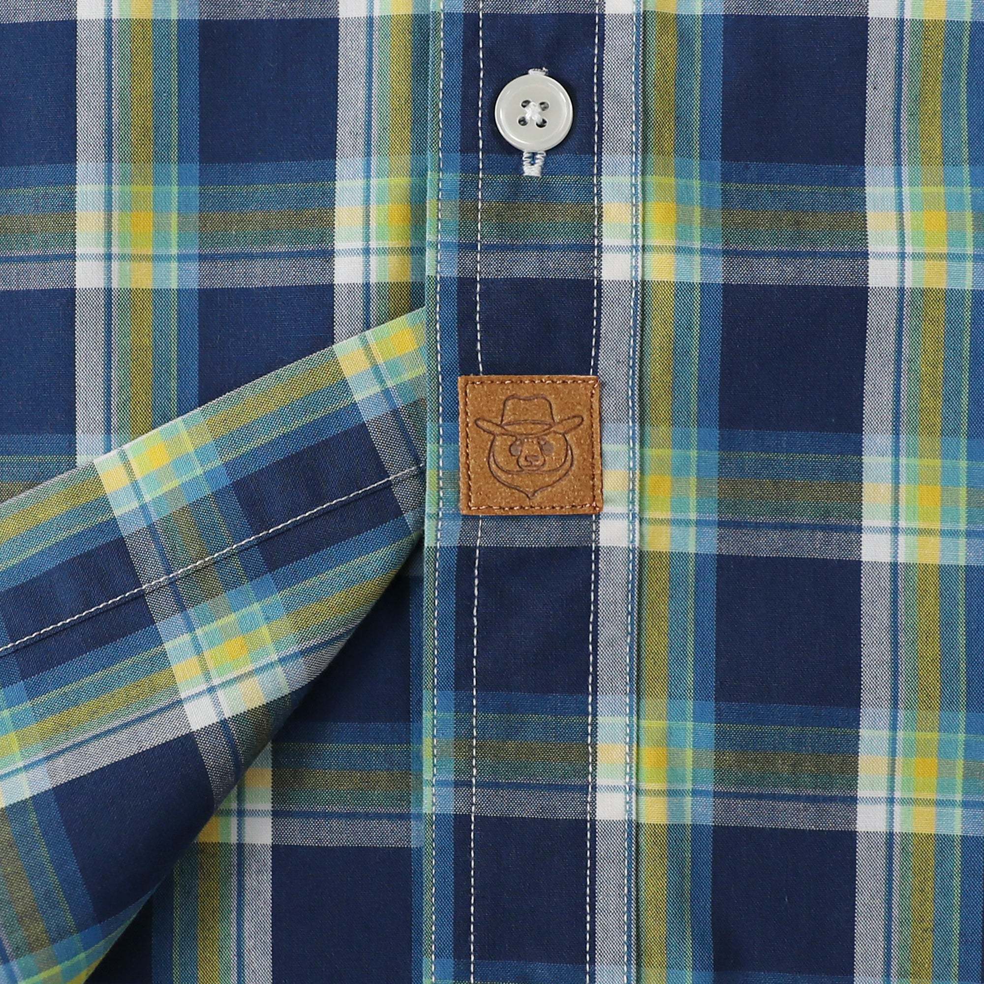 Dubinik? Mens Short Sleeve Button Down Shirts Plaid Casual Regular #49017