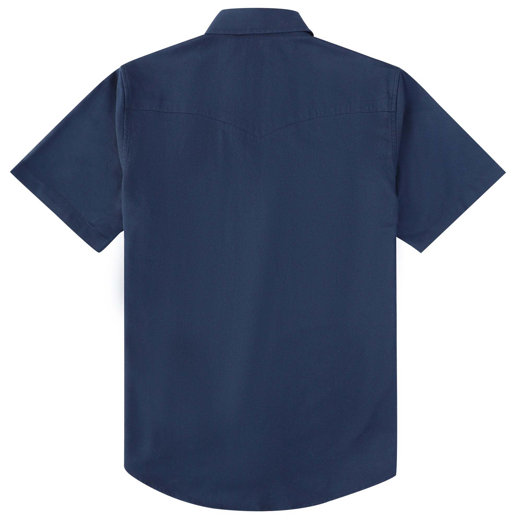 Dubinik? Mens Short Sleeve Work Shirt Snap Button Heavy Cotton#10502