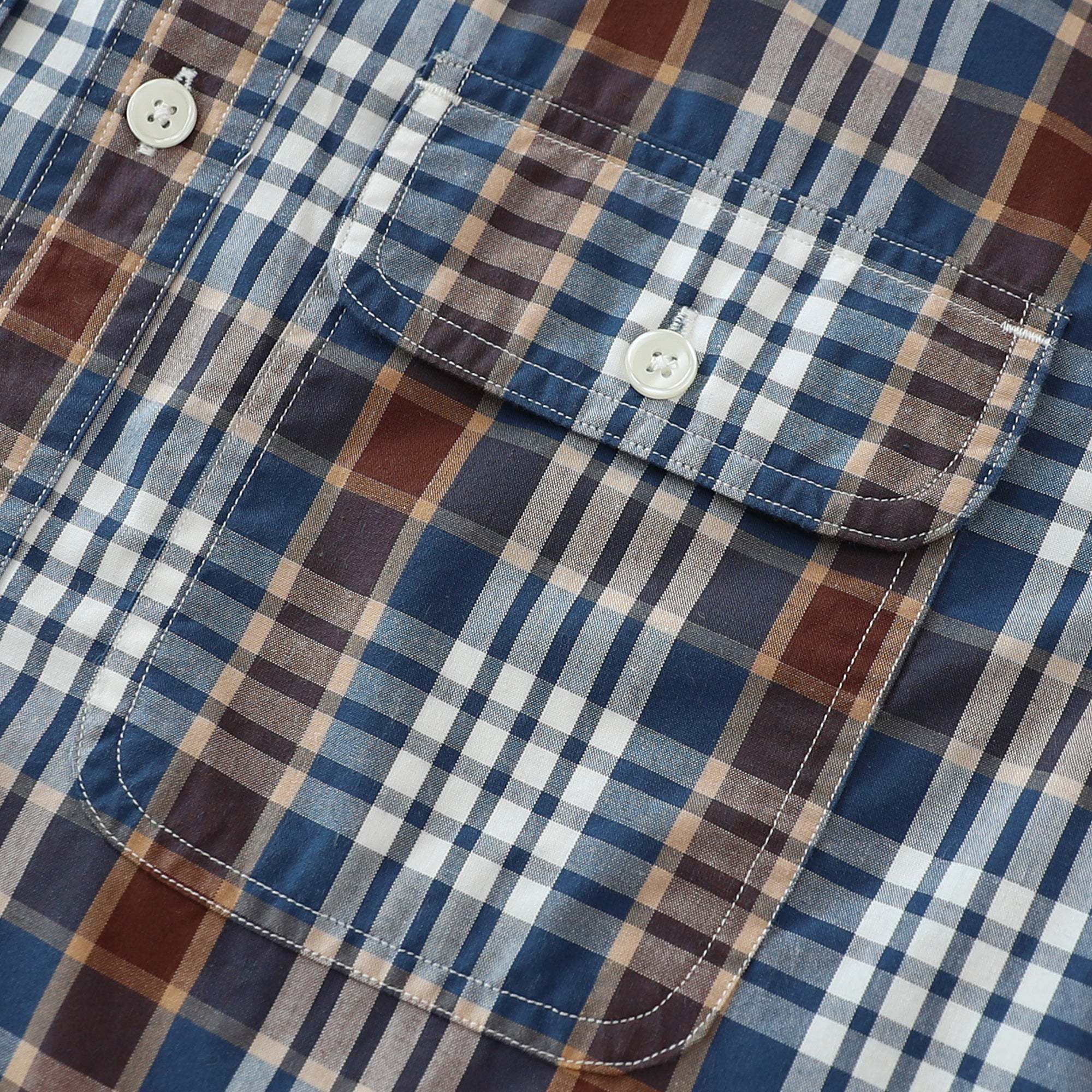 Dubinik? Mens Short Sleeve Button Down Shirts Plaid Casual Regular #49027