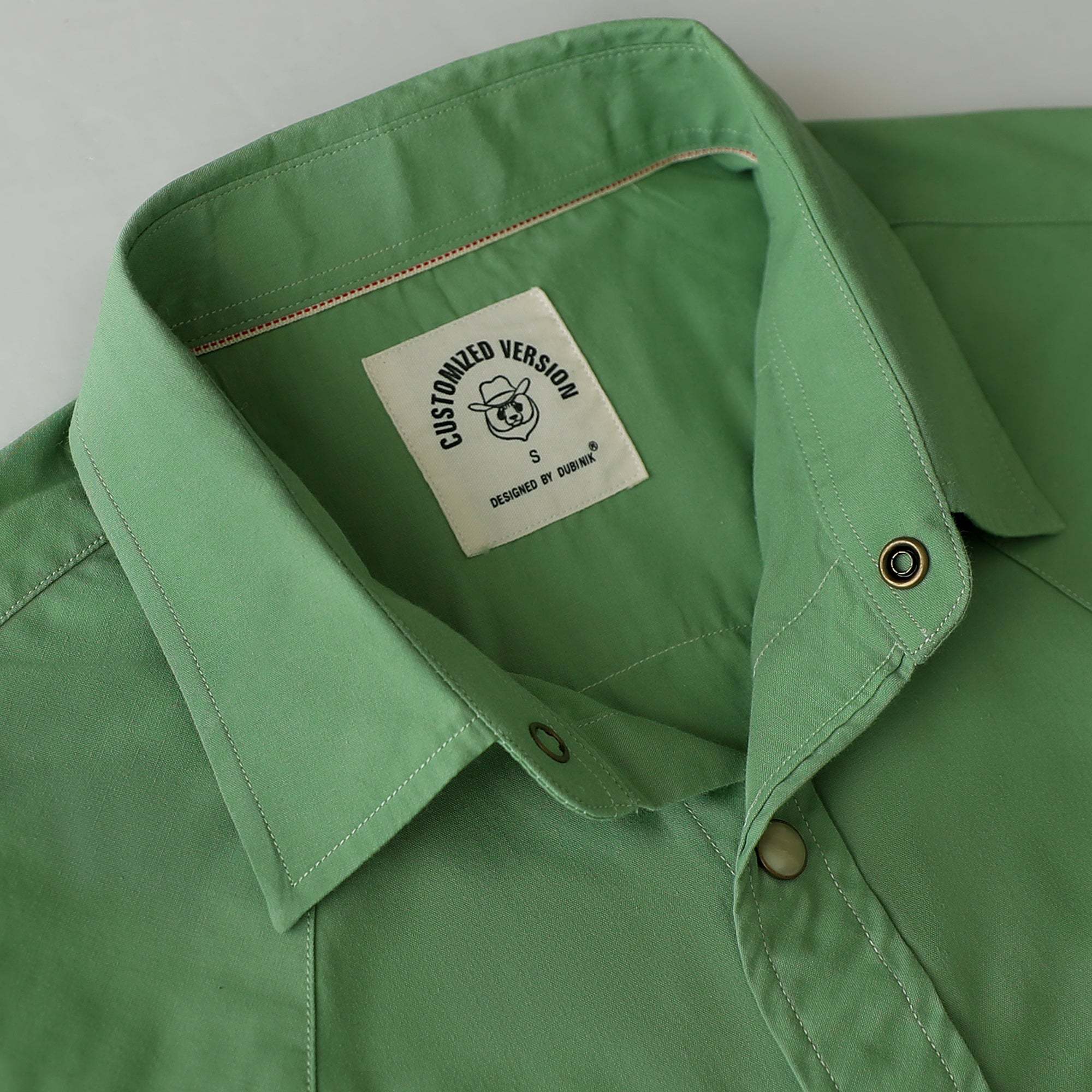 Dubinik? Men's Pearl Snap Sawtooth Pocket Western Plaid Shirt Short Sleeve#47031