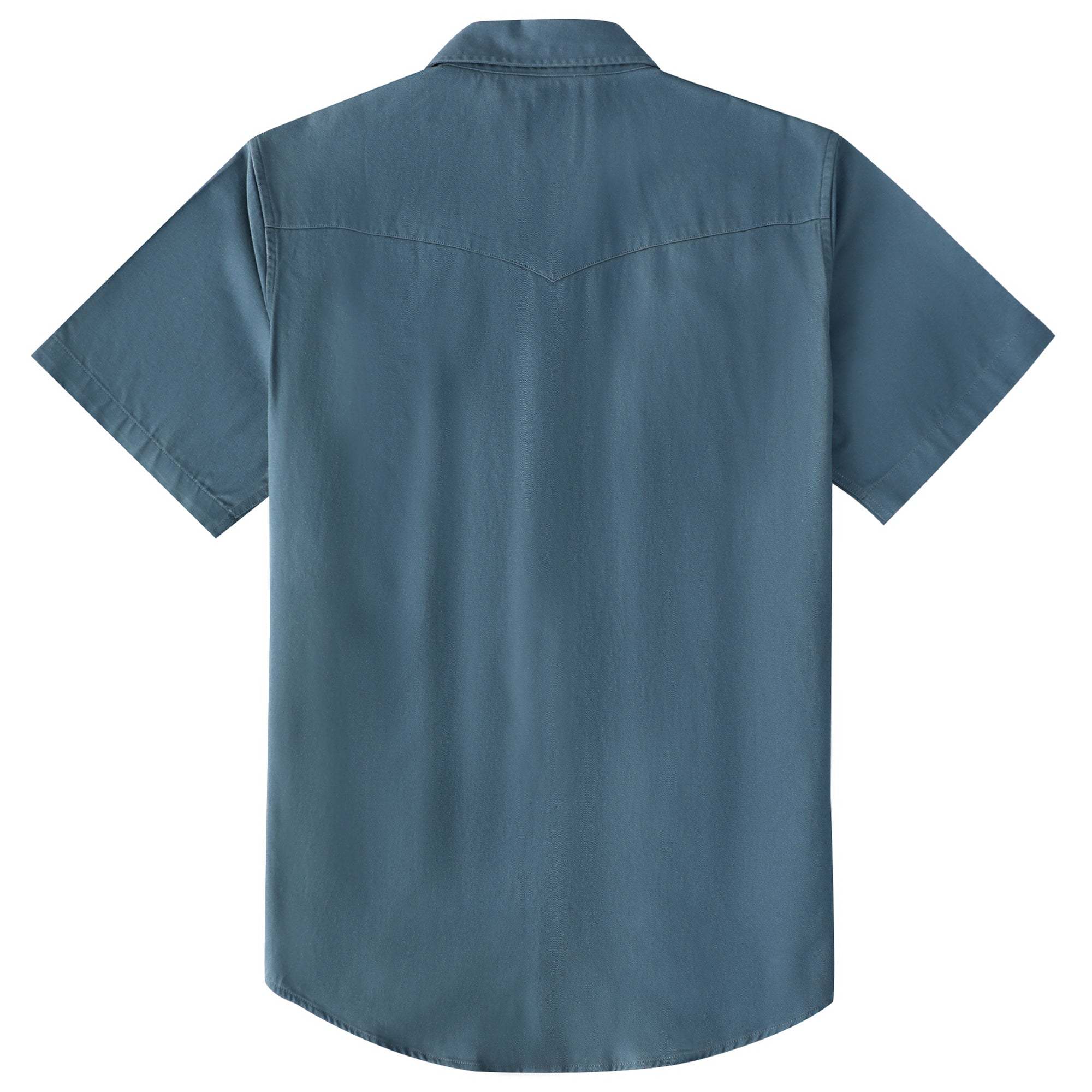 Dubinik? Mens Short Sleeve Work Shirt Snap Button Heavy Cotton#10507