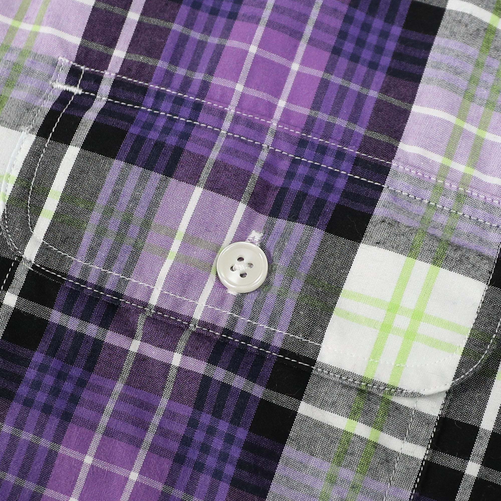 Dubinik? Mens Short Sleeve Button Down Shirts Plaid Casual Regular #49002