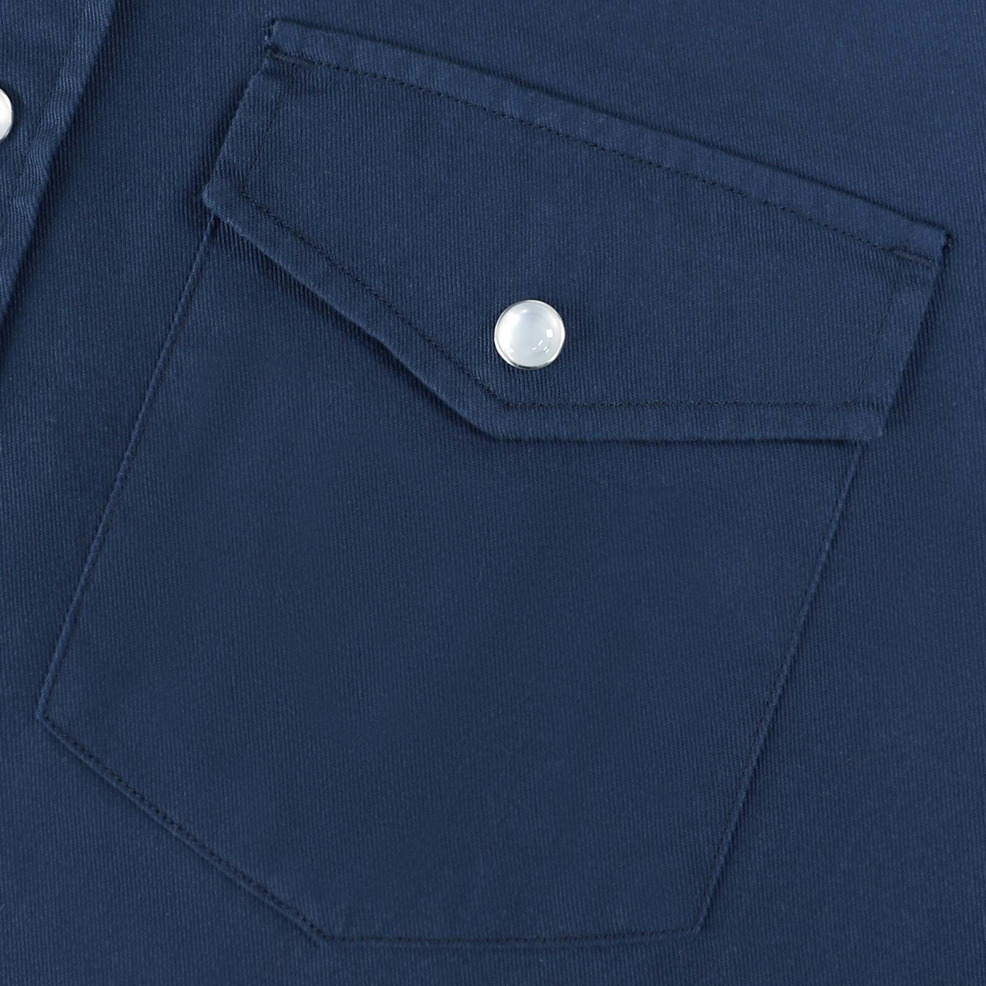Dubinik? Mens Short Sleeve Work Shirt Snap Button Heavy Cotton#10502