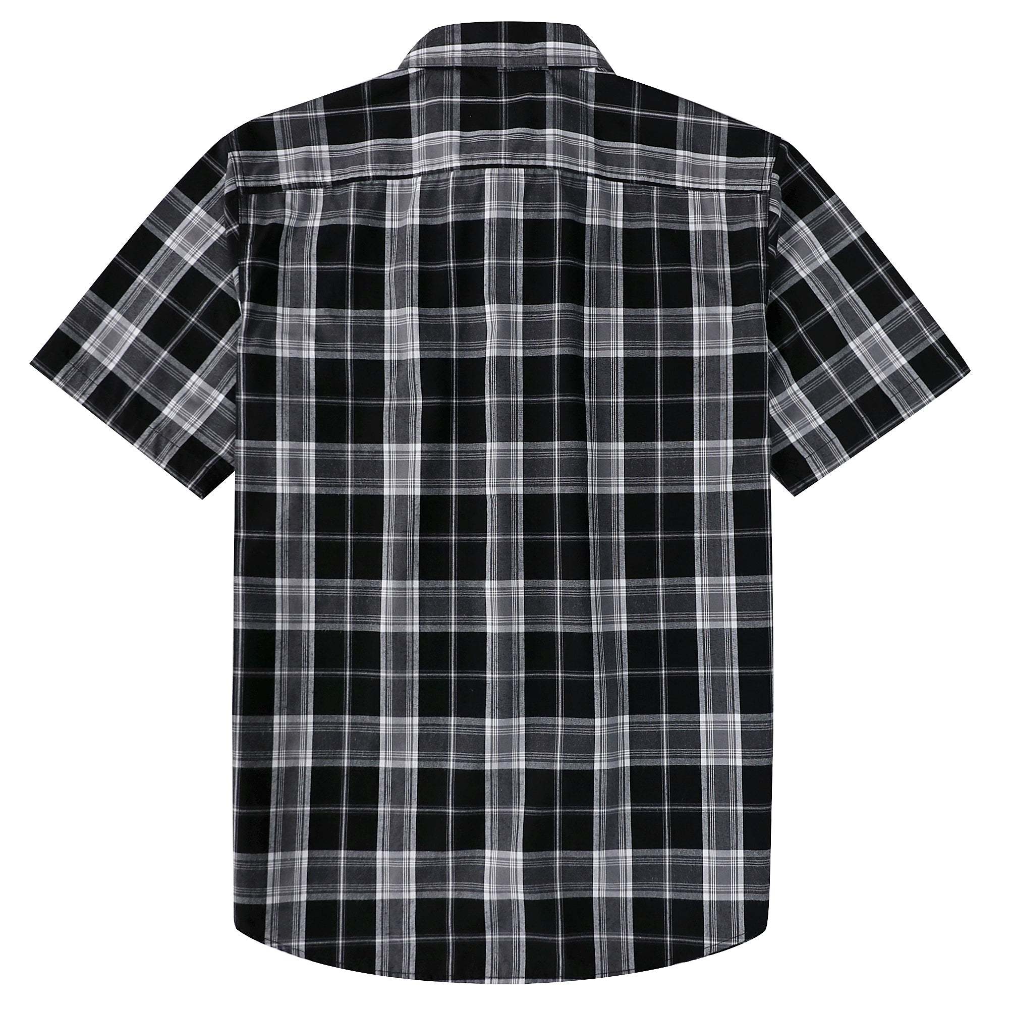 Dubinik? Mens Short Sleeve Button Down Shirts Plaid Casual Regular #49006