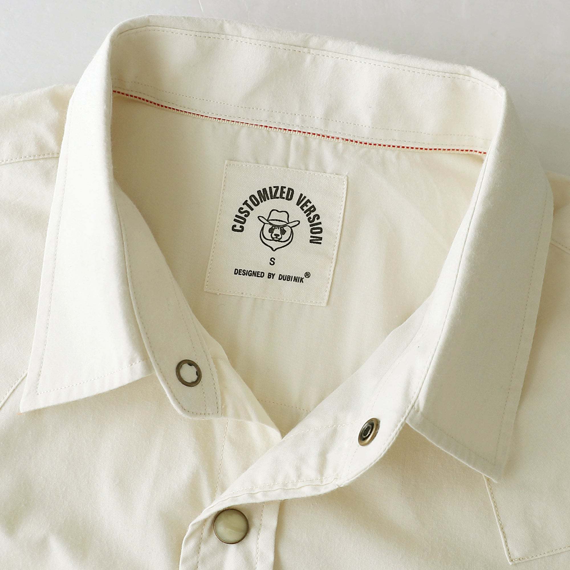 Dubinik? Men's Pearl Snap Beige Sawtooth Pocket Western Plaid Shirt Short Sleeve#47032
