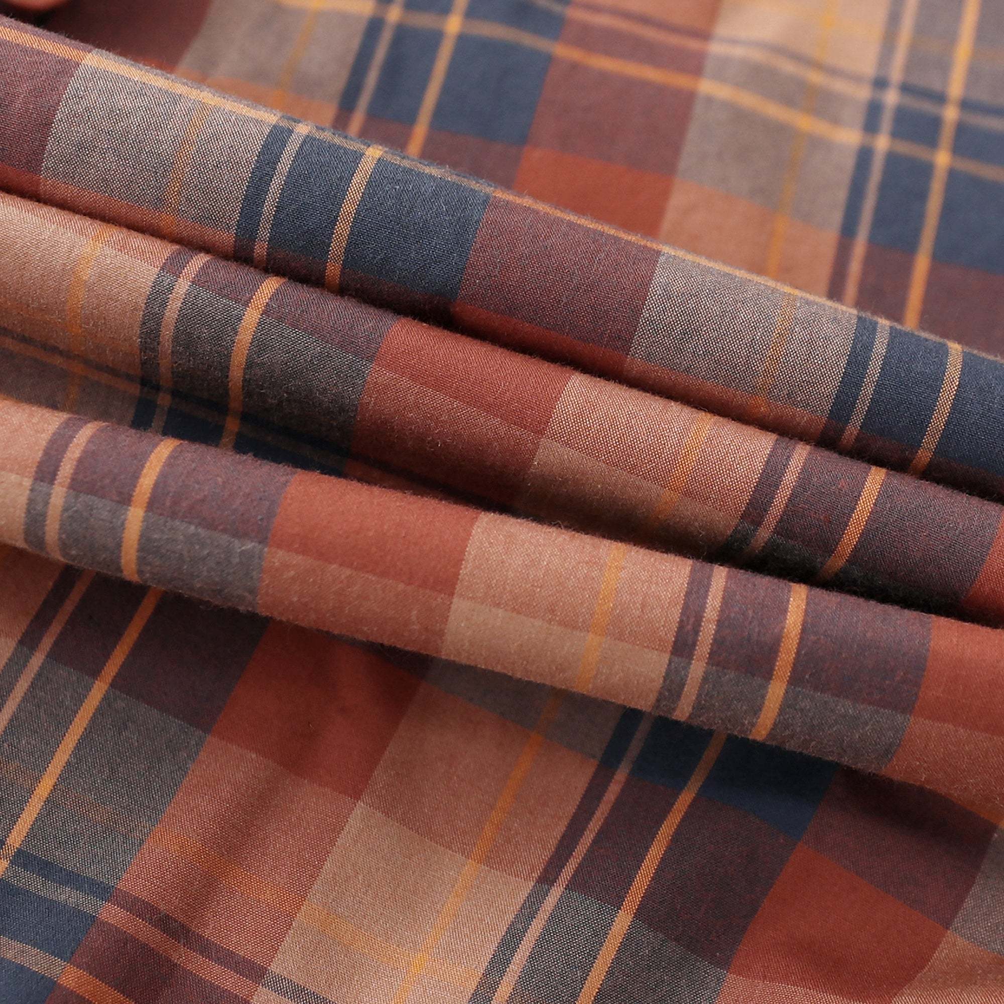 Dubinik? Men's Pearl Snap Sawtooth Pocket Western Plaid Shirt Short Sleeve#47025