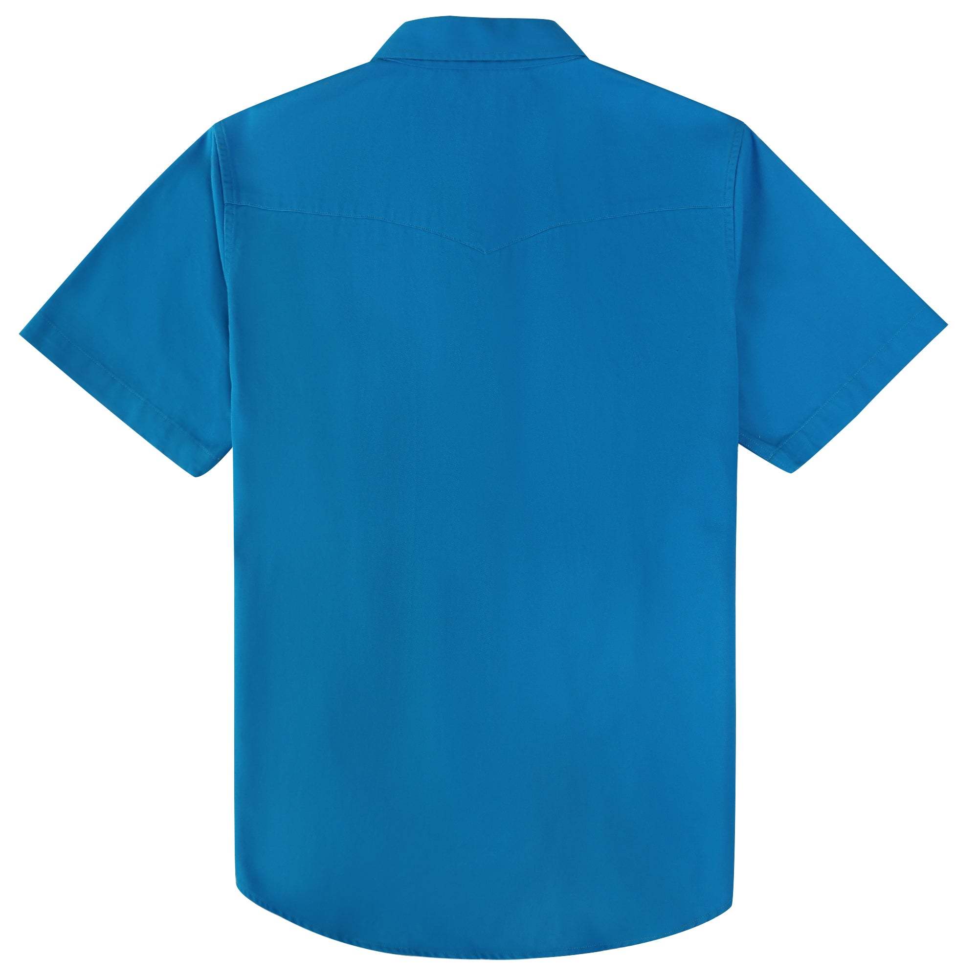 Dubinik? Mens Short Sleeve Work Shirt Snap Button Heavy Cotton#10506