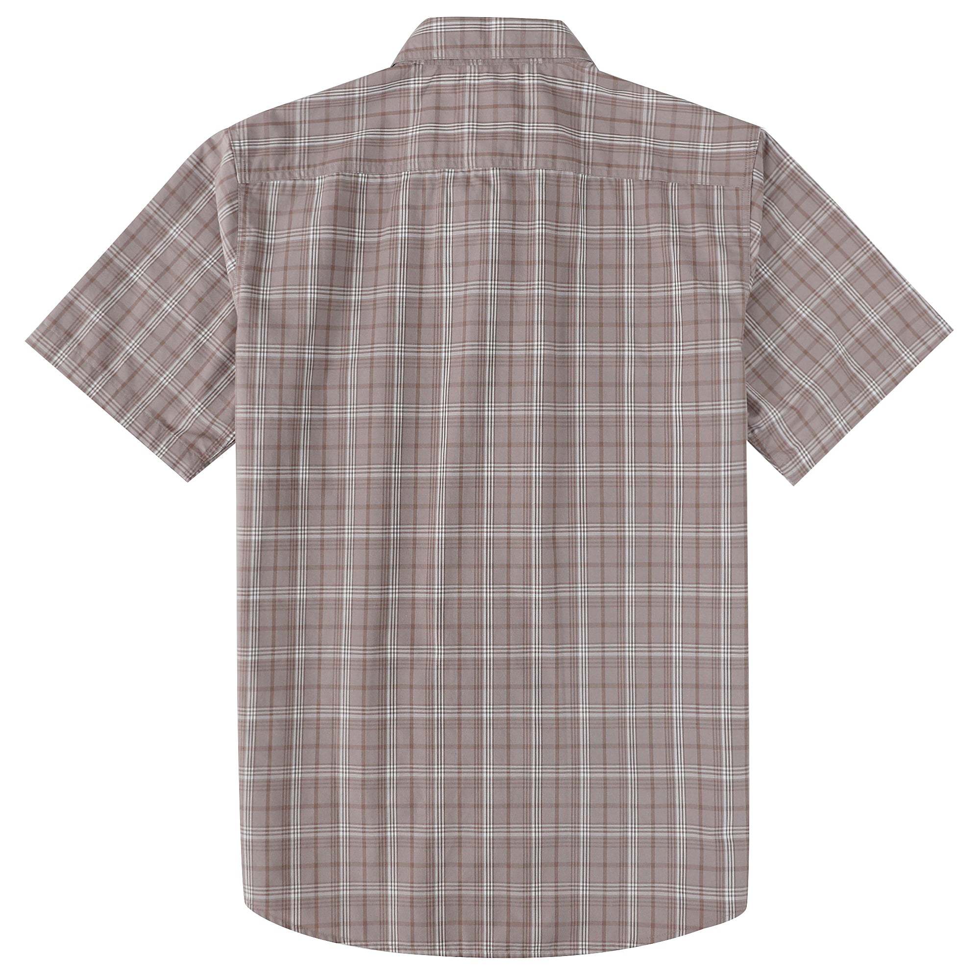 Dubinik? Mens Short Sleeve Button Down Shirts Plaid Casual Regular #49016