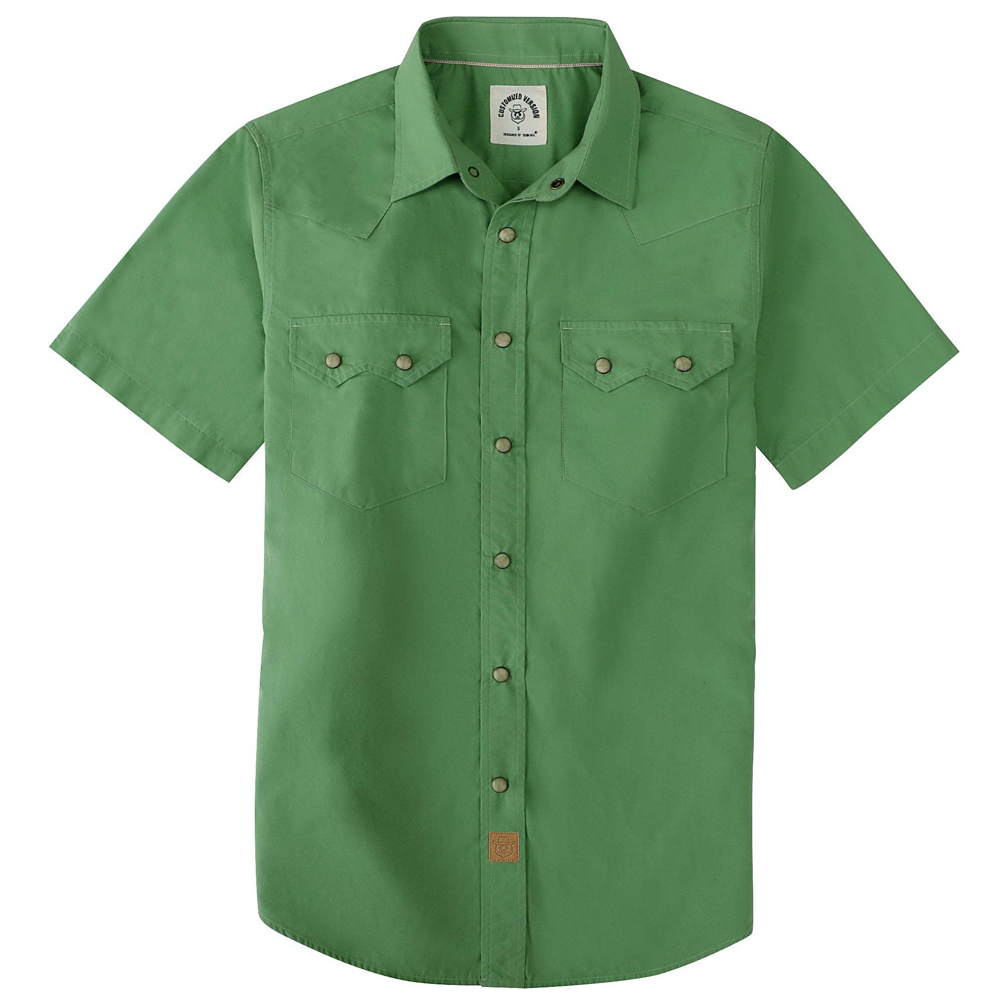 Dubinik? Men's Pearl Snap Sawtooth Pocket Western Plaid Shirt Short Sleeve#47031