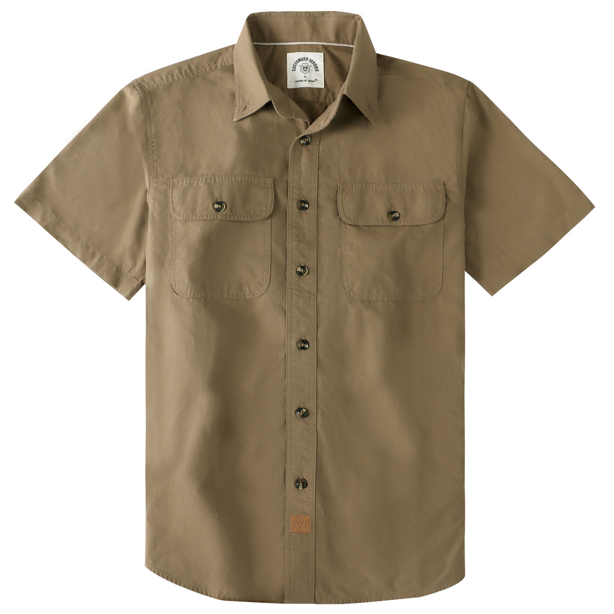Dubinik? Mens Short Sleeve Button Down Shirts Plaid Casual Regular #49030