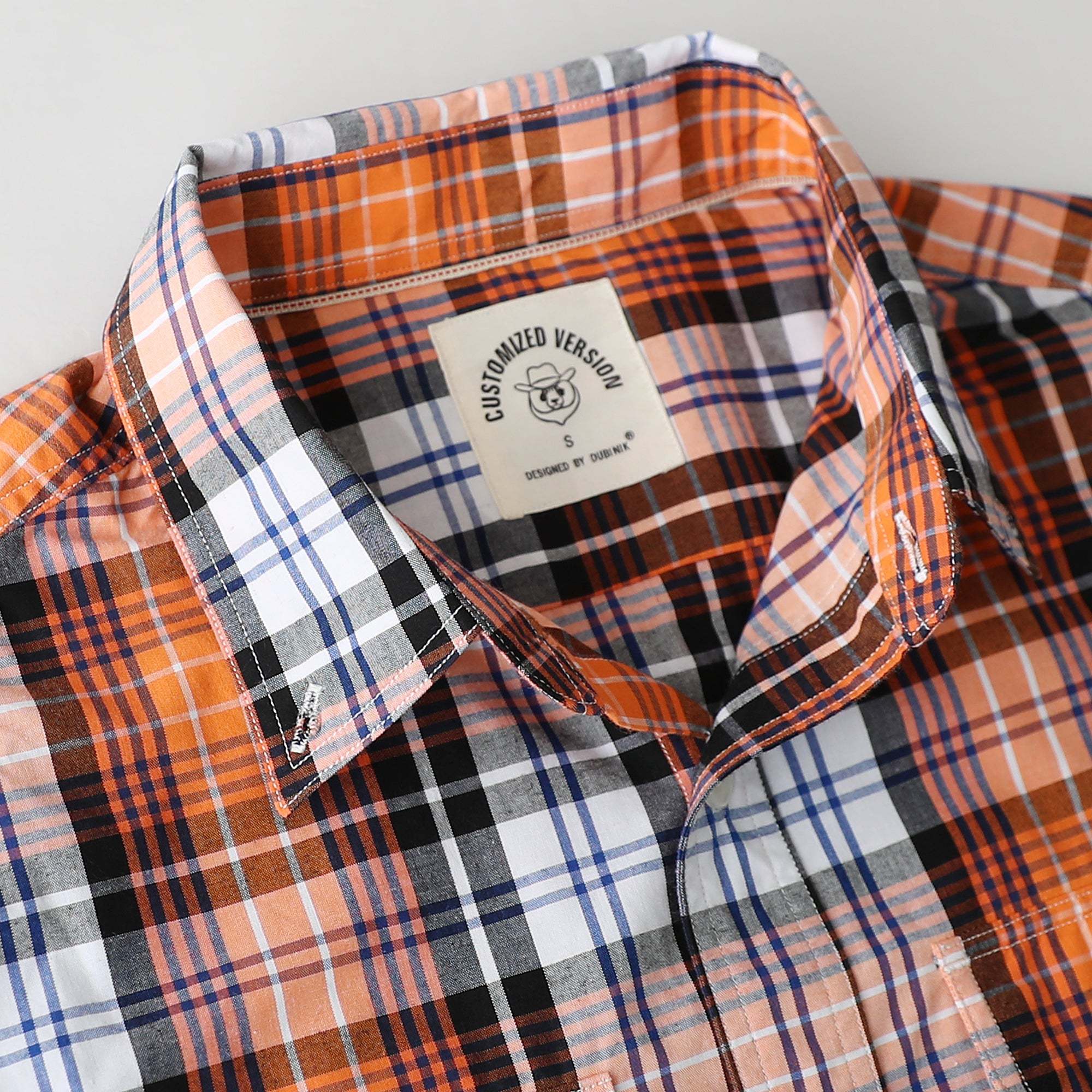 Dubinik? Mens Short Sleeve Button Down Shirts Plaid Casual Regular #49014