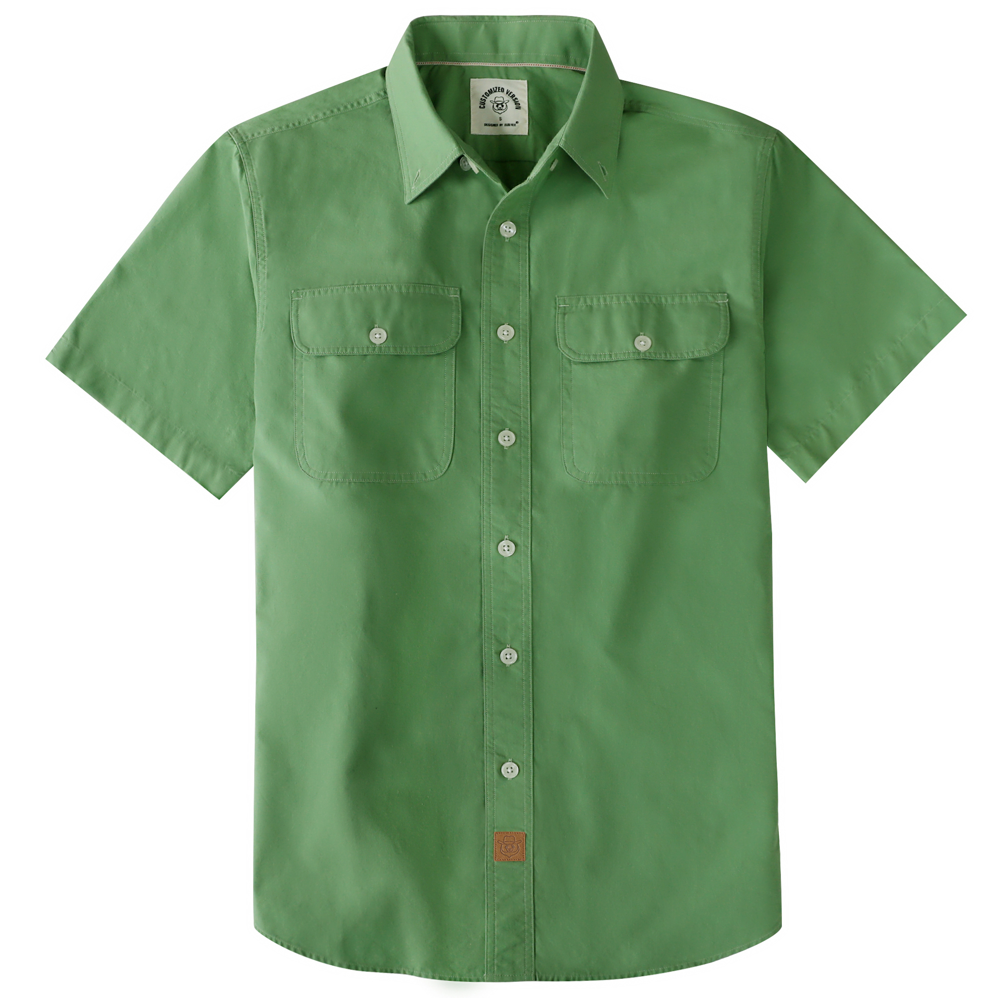 Dubinik? Mens Short Sleeve Button Down Shirts Plaid Casual Regular #49031