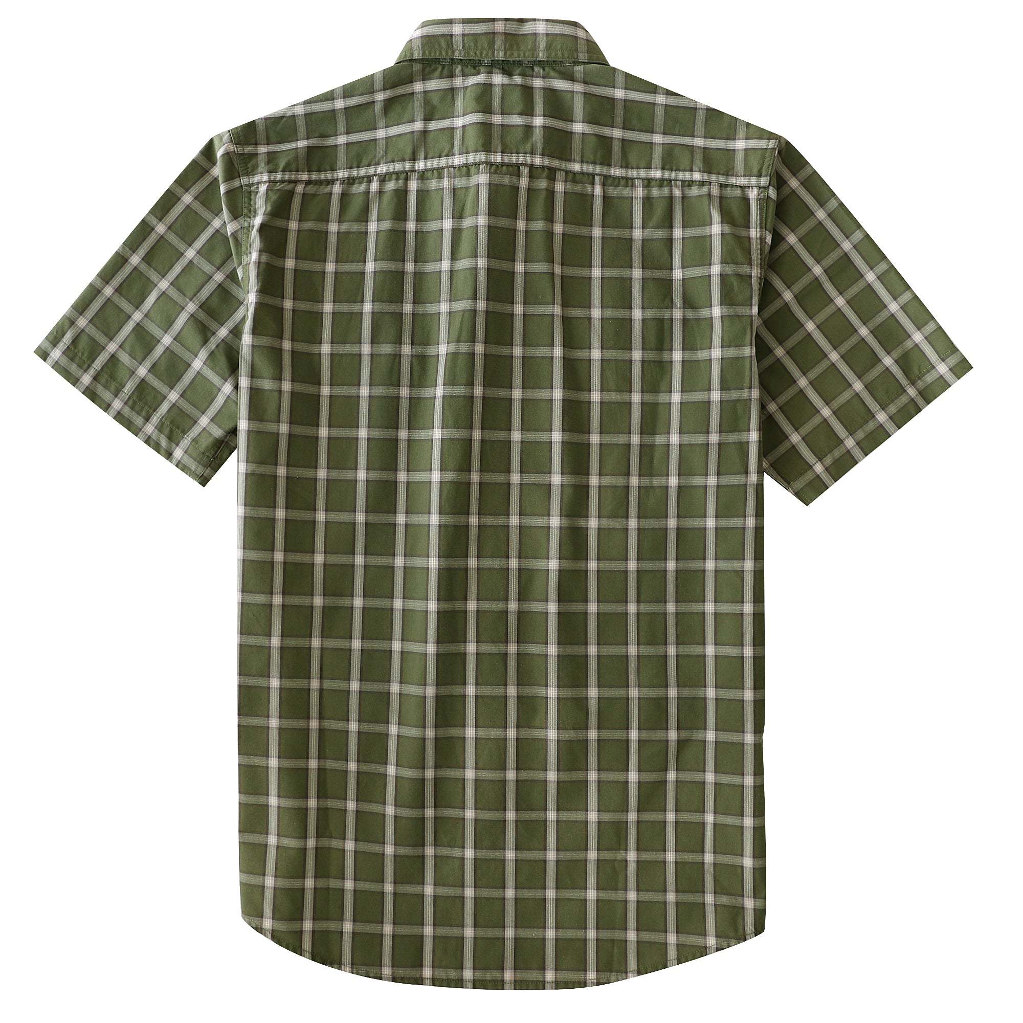 Dubinik? Mens Short Sleeve Button Down Shirts Plaid Casual Regular #49026