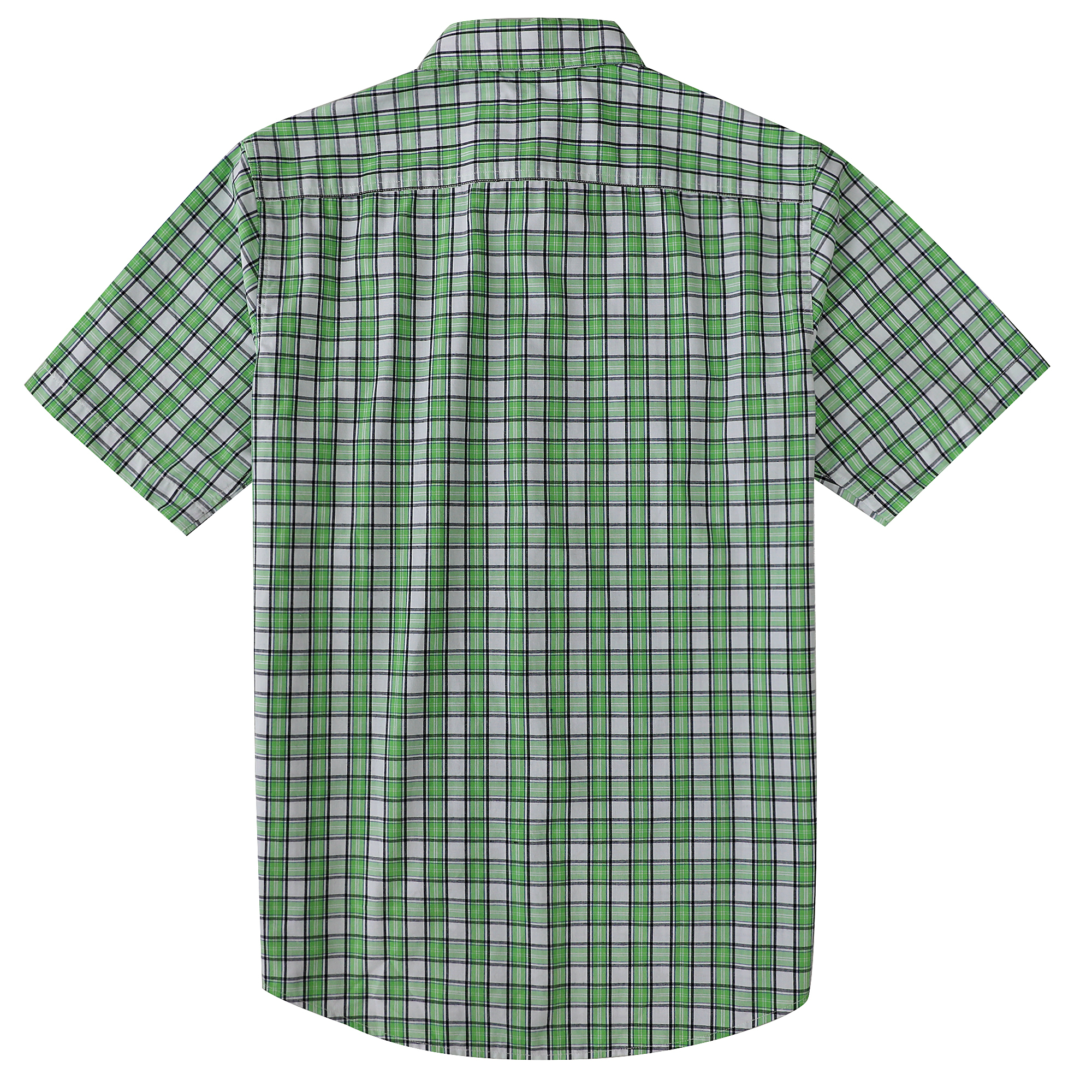 Dubinik®  Mens Short Sleeve Button Down Shirts Plaid Casual Regular #49008