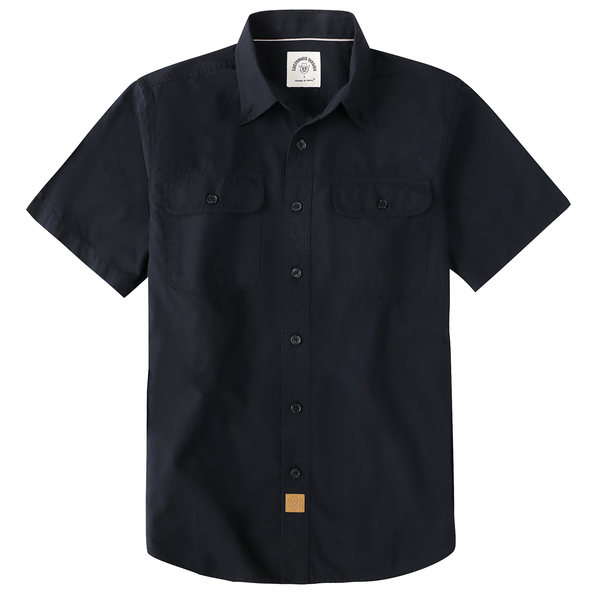 Dubinik® Mens Short Sleeve Button Down Shirts Plaid Casual Regular #49028