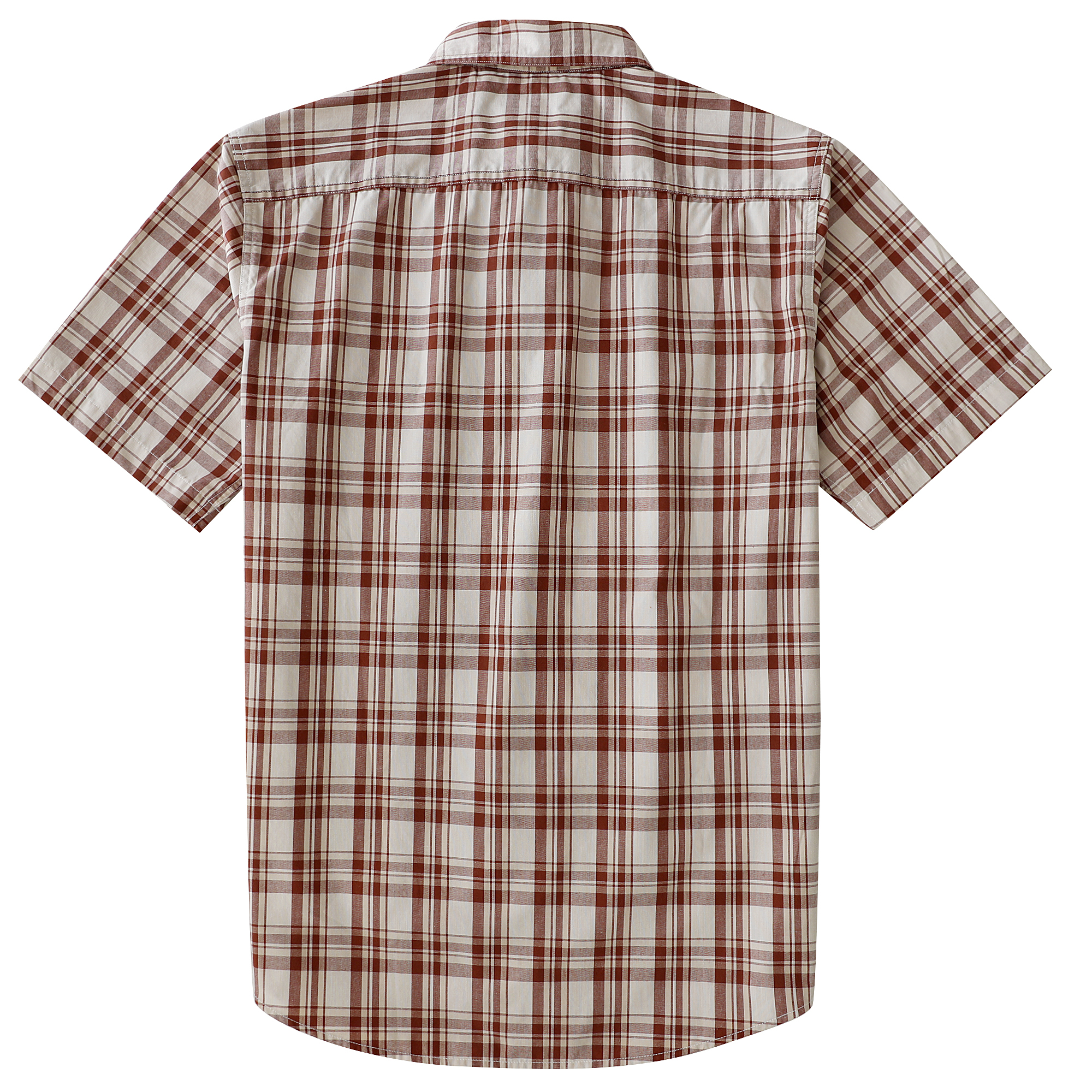 Dubinik® Mens Short Sleeve Button Down Shirts Plaid Casual Regular #49013
