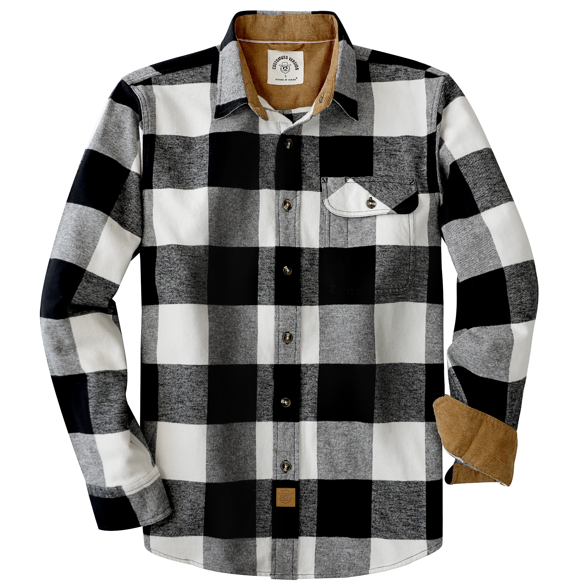 6oz Mens Midweight Flannel Shirts Long Sleeve Casual Brushed 100% Cotton Shirt#10123