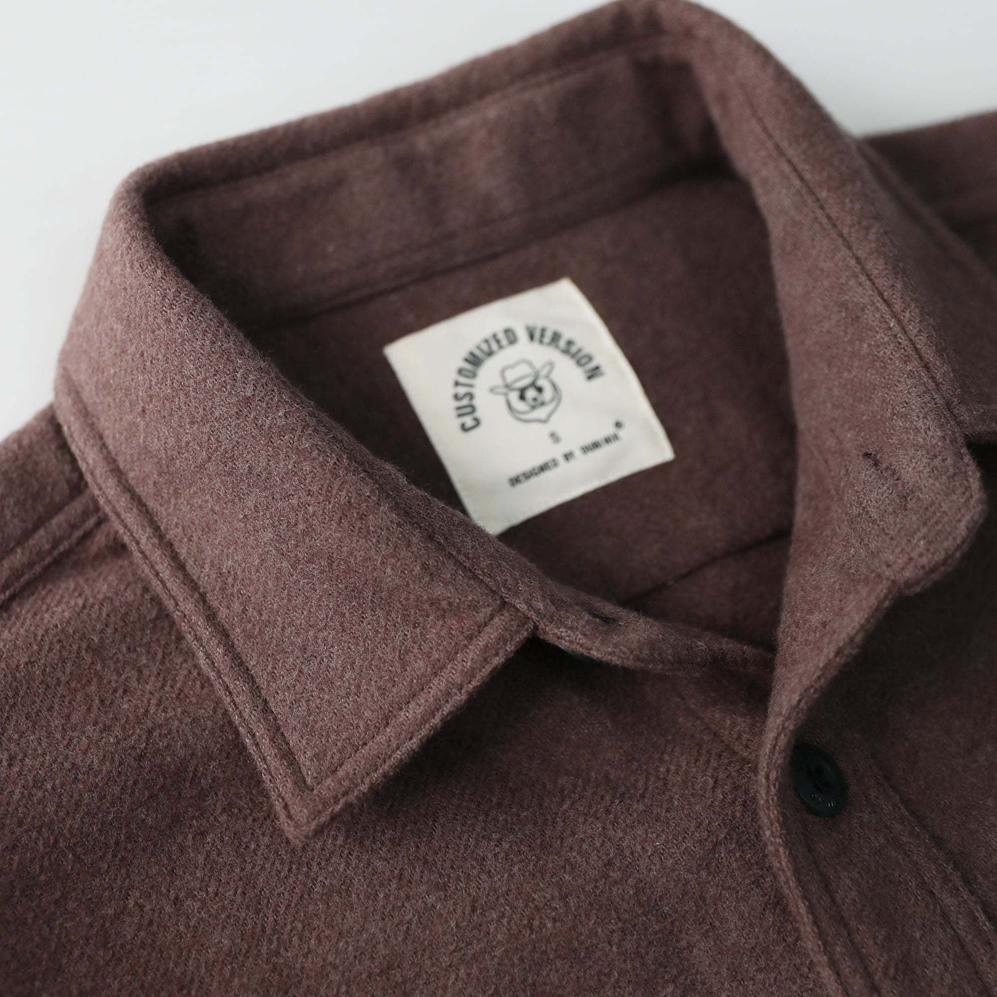 Dubinik® 10.8 oz Ultra Heavyweight Men's Flannel Shirt for Men, Espresso Brown Solid with Dual Chest Pockets for Winter Work & Casual#20110