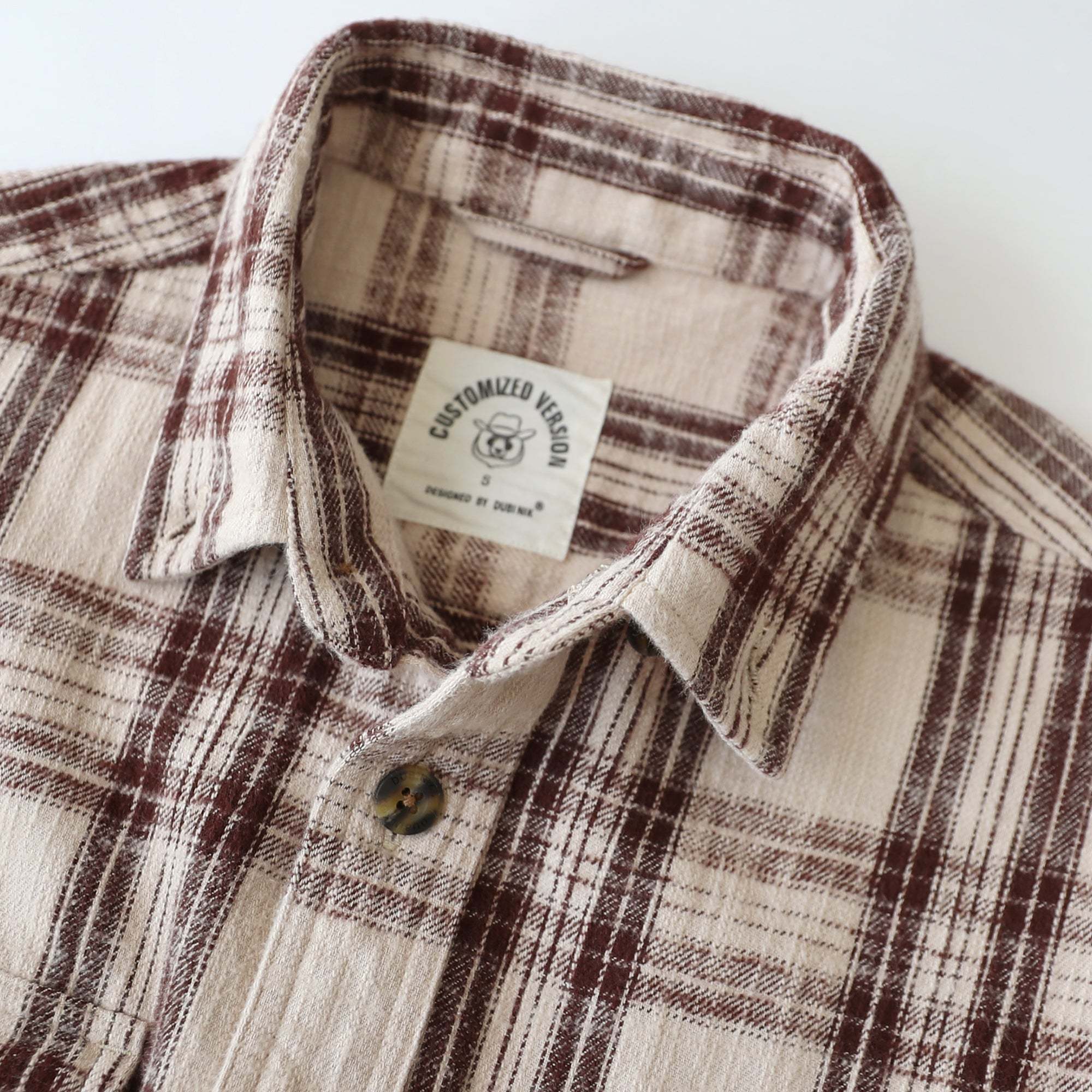 Dubinik® 9.7oz Heavyweight Flannel Shirt for Men Long Sleeve Cotton Plaid#22415