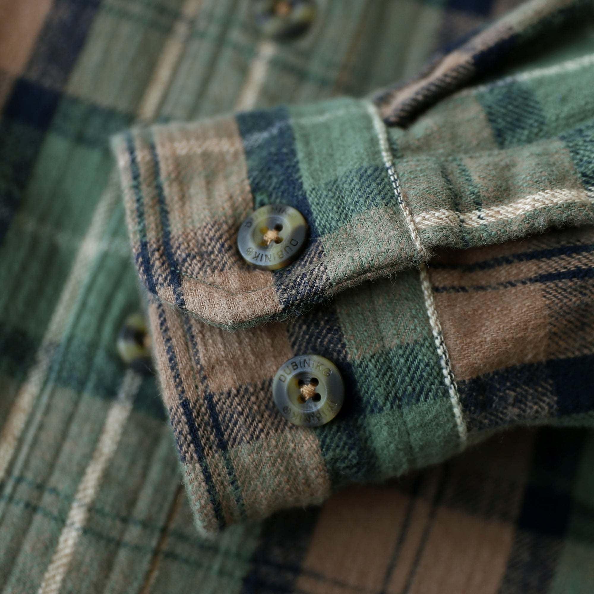 Dubinik® 9.7oz Heavyweight Flannel Shirt for Men Long Sleeve Cotton Plaid#22408