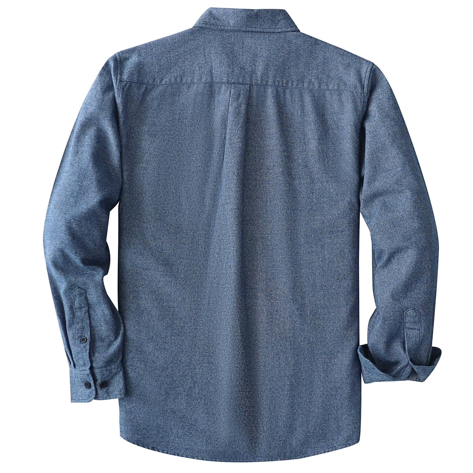 Dubinik® 6oz Flannel Shirt for Men Houndstooth Cotton Button Down Work#104010