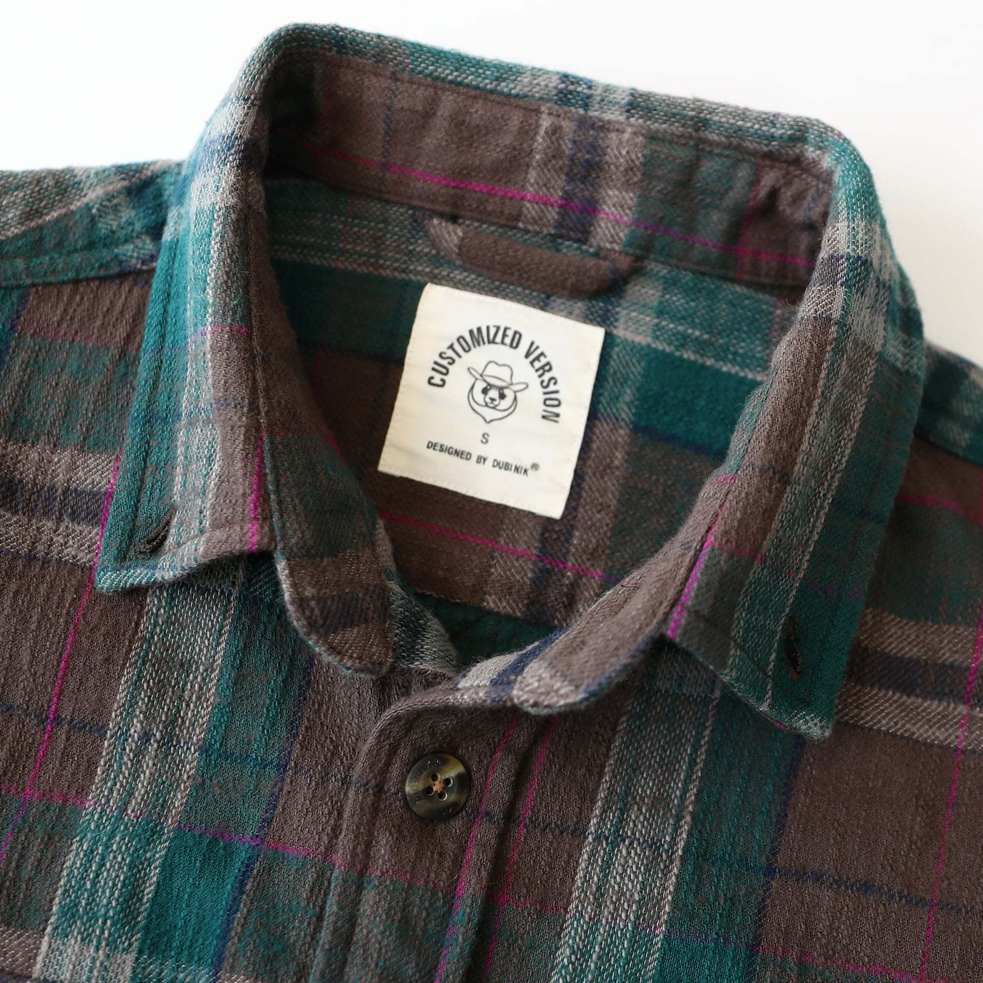 Dubinik® 9.7oz Heavyweight Flannel Shirt for Men Long Sleeve Cotton Plaid#22402