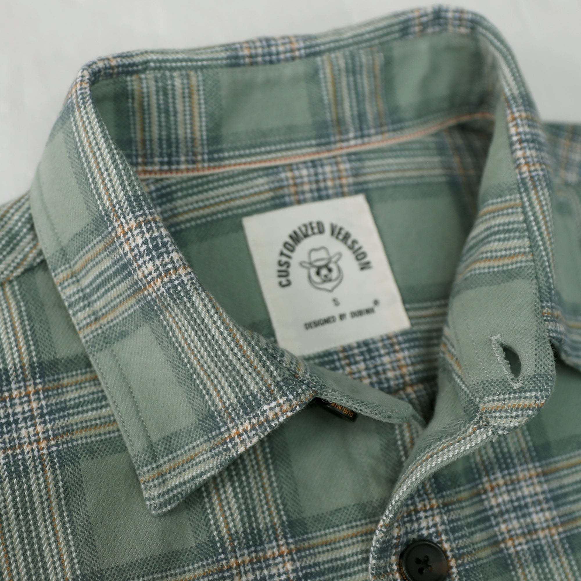 Dubinik® 8.6oz Heavyweight Flannel Shirt for Men Long Sleeve Vintage Work Shirts Casual Cotton Button Down Plaid Overshirt#22208