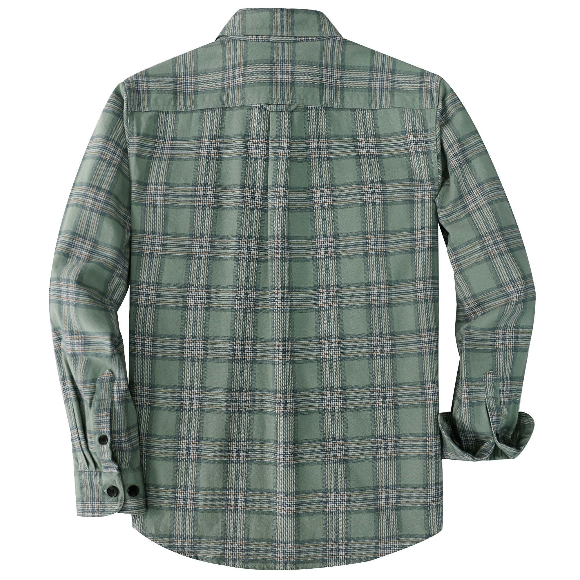 Dubinik® 8.6oz Heavyweight Flannel Shirt for Men Long Sleeve Vintage Work Shirts Casual Cotton Button Down Plaid Overshirt#22208