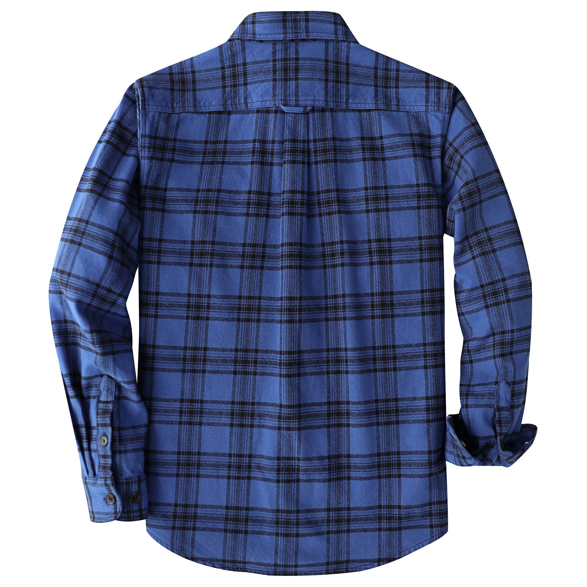 Dubinik® 8.6oz Heavyweight Flannel Shirt for Men Long Sleeve Vintage Work Shirts Casual Cotton Button Down Plaid Overshirt#22217